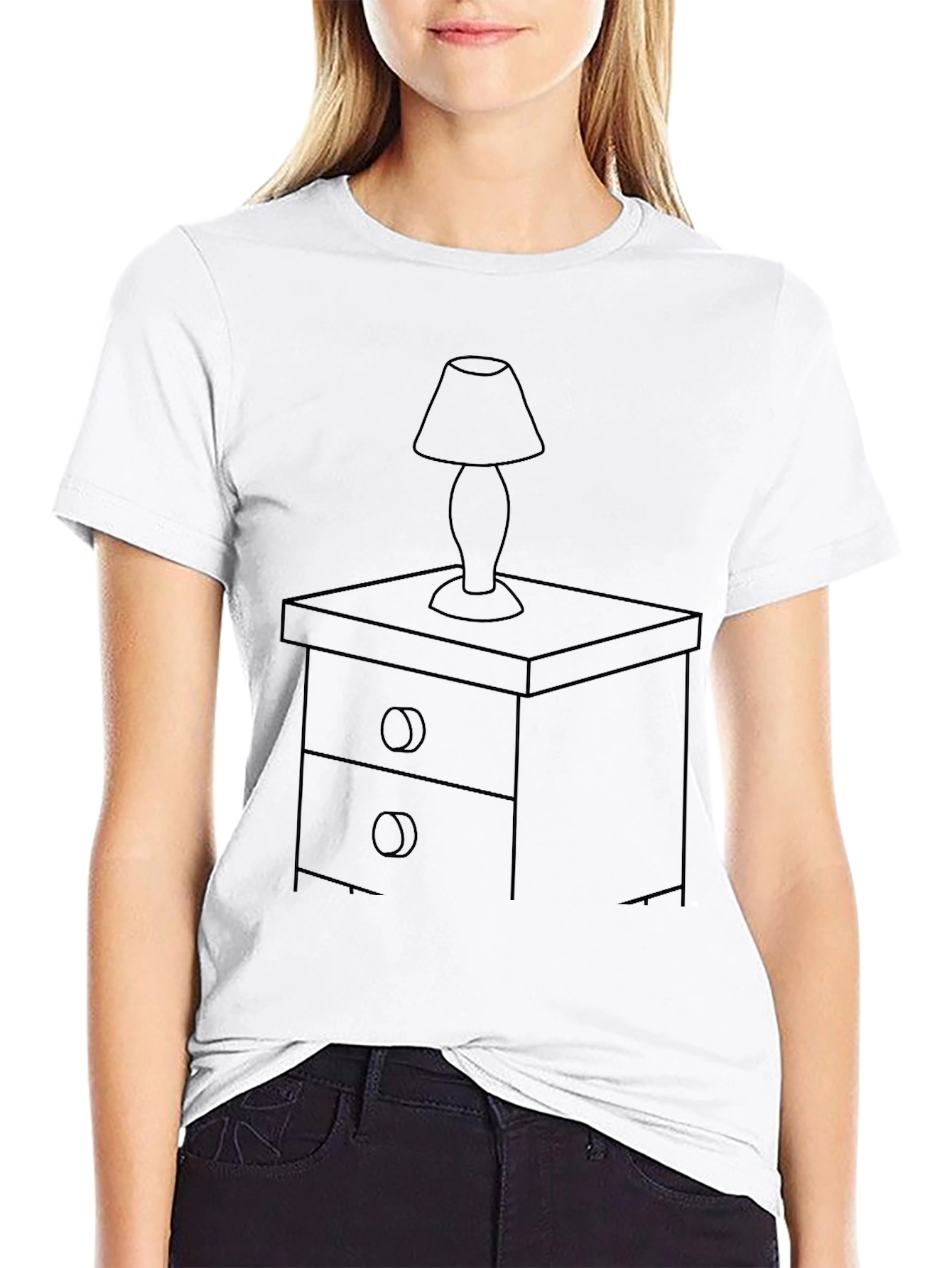 Nightstand Lamp Graphic Tee - Stylish Comfort