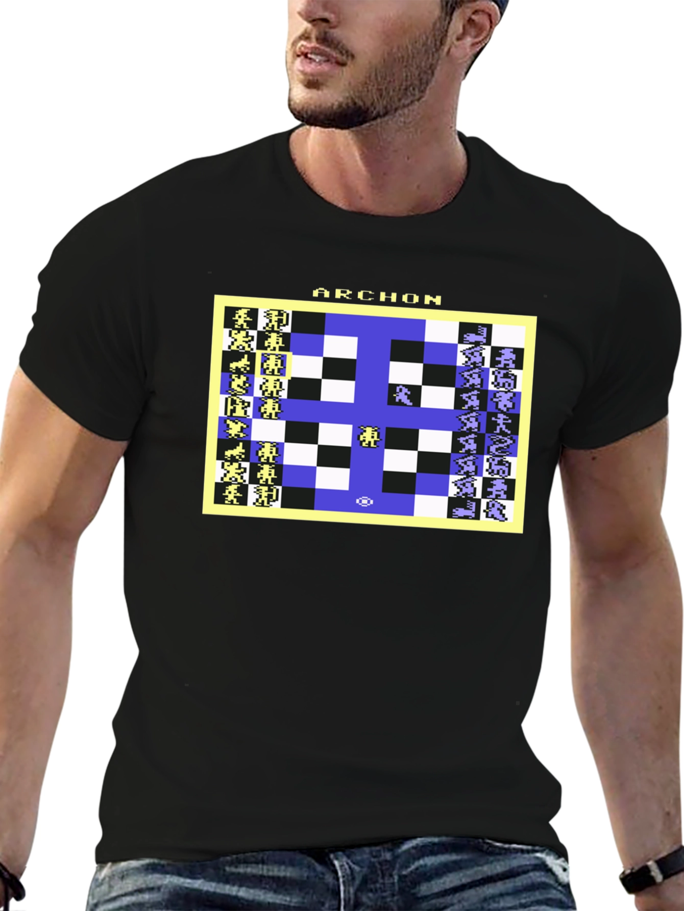Archon Chess Game T-Shirt - Retro 8-Bit Design