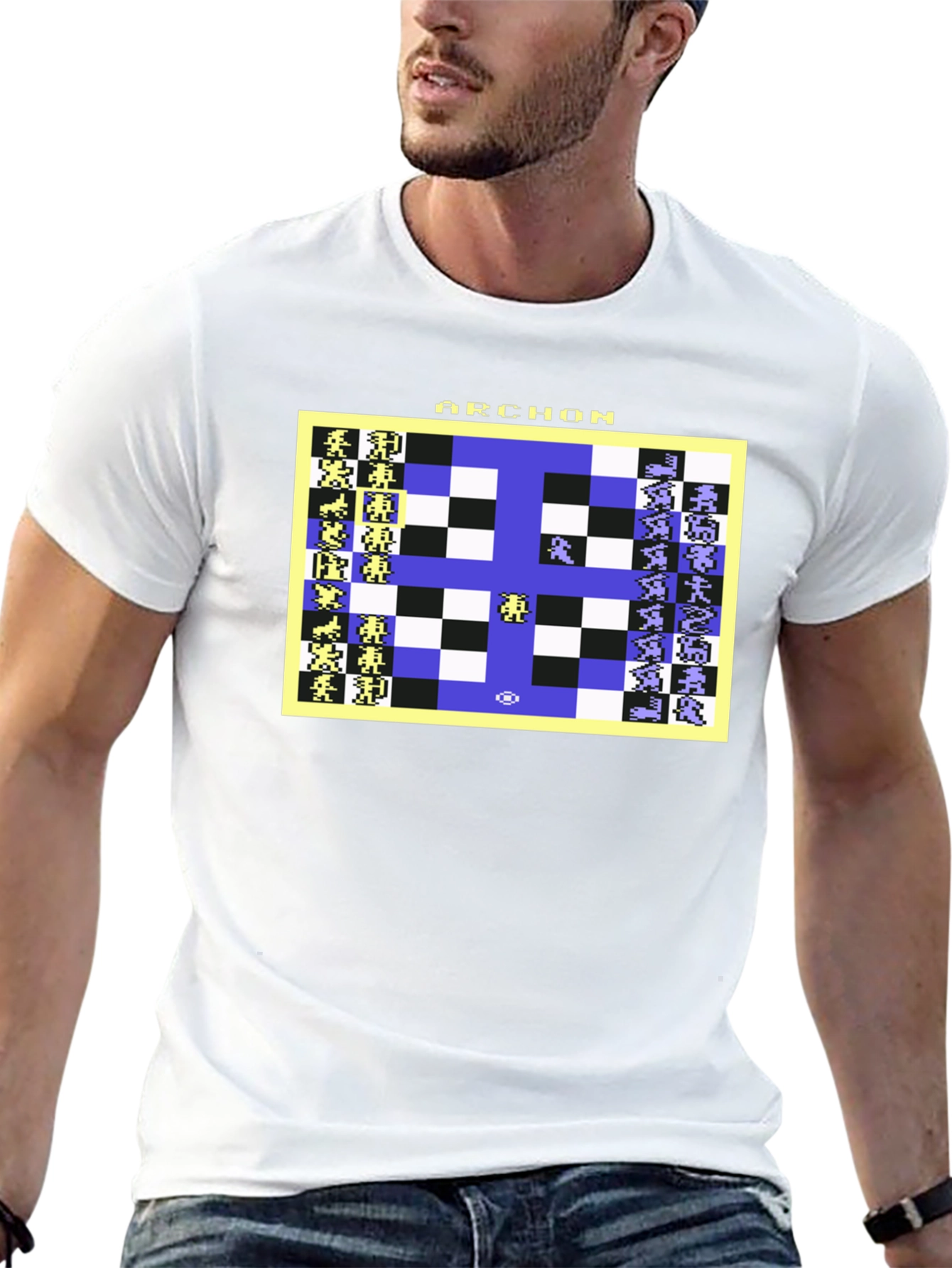 Archon Chess Game T-Shirt - Retro 8-Bit Design