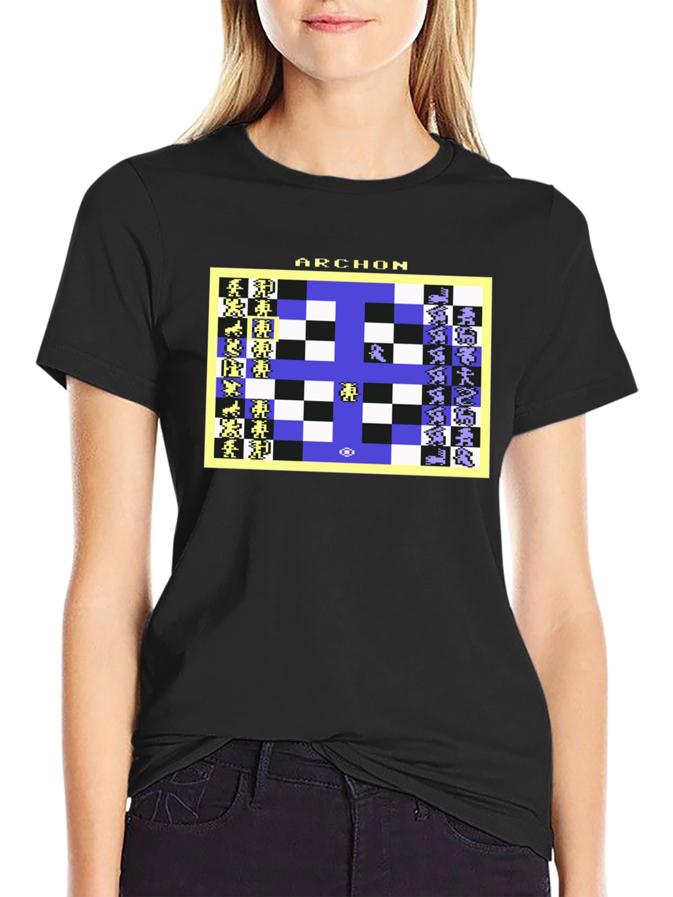 Archon Chess Game T-Shirt - Retro 8-Bit Design