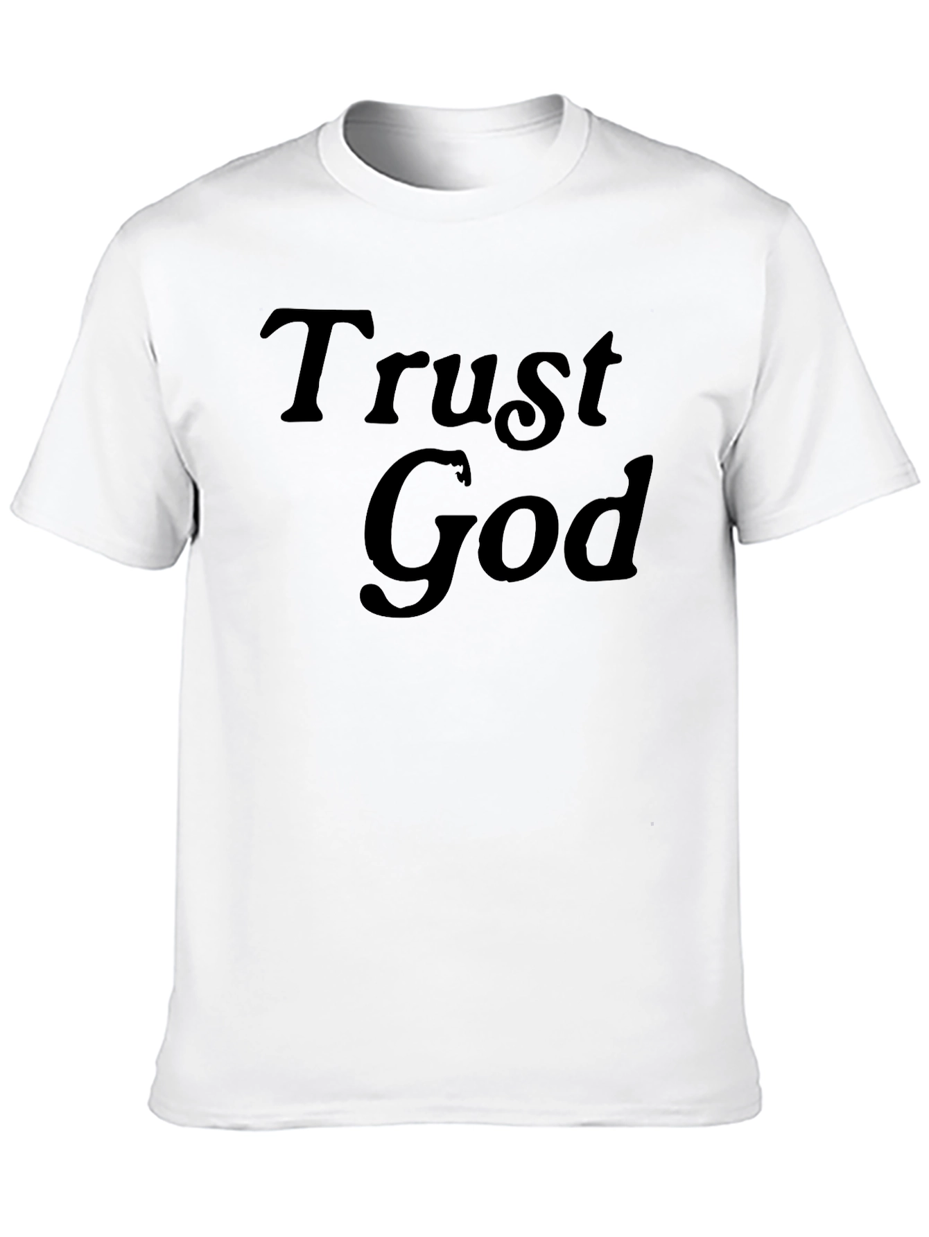Trust God Graphic Tee - Black Casual T-Shirt