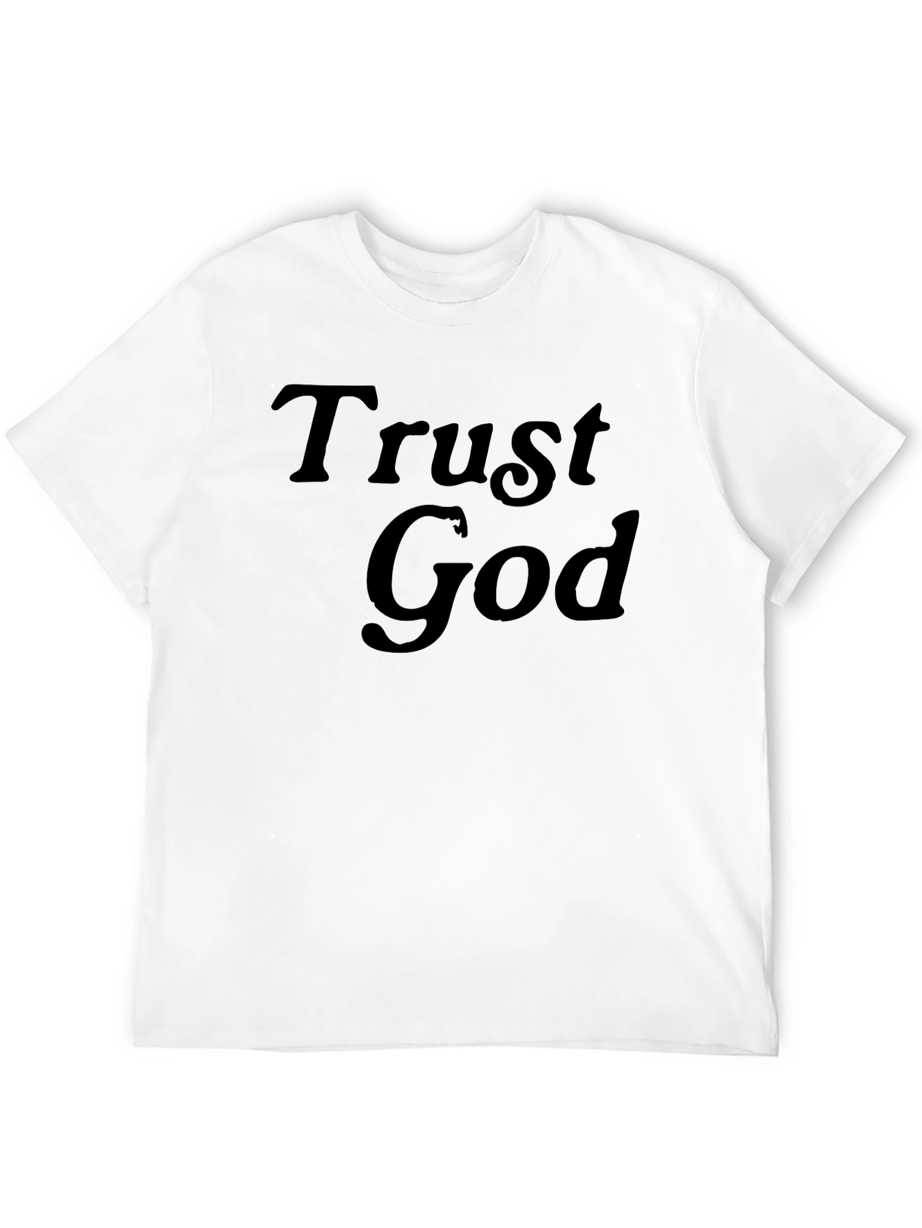 Trust God Graphic Tee - Black Casual T-Shirt