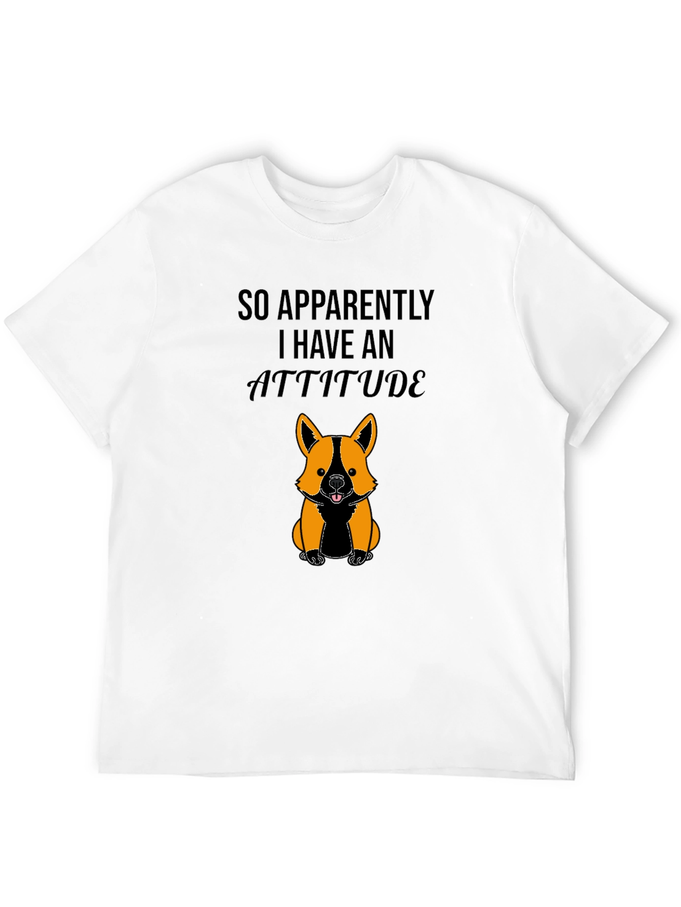 Attitude Dog Graphic Tee - Soft Cotton Casual Wear