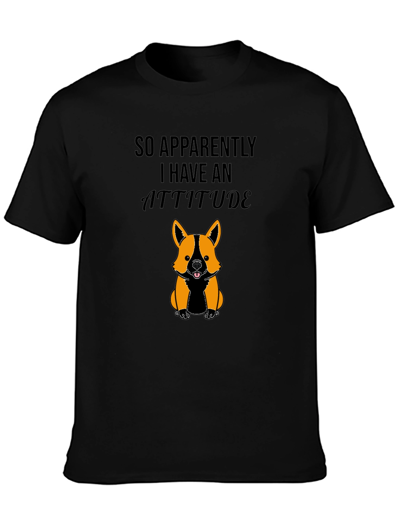 Attitude Dog Graphic Tee - Soft Cotton Casual Wear