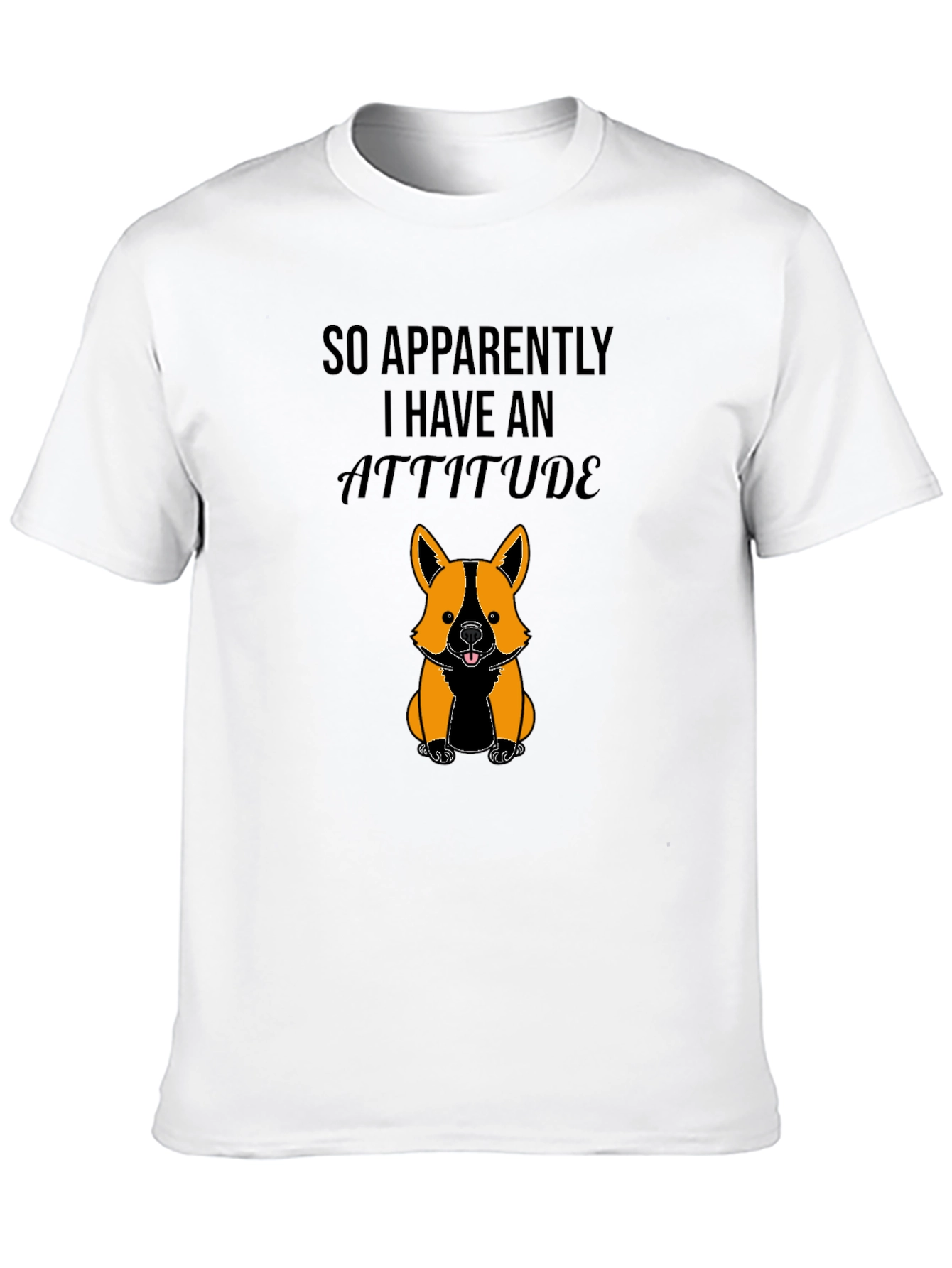 Attitude Dog Graphic Tee - Soft Cotton Casual Wear