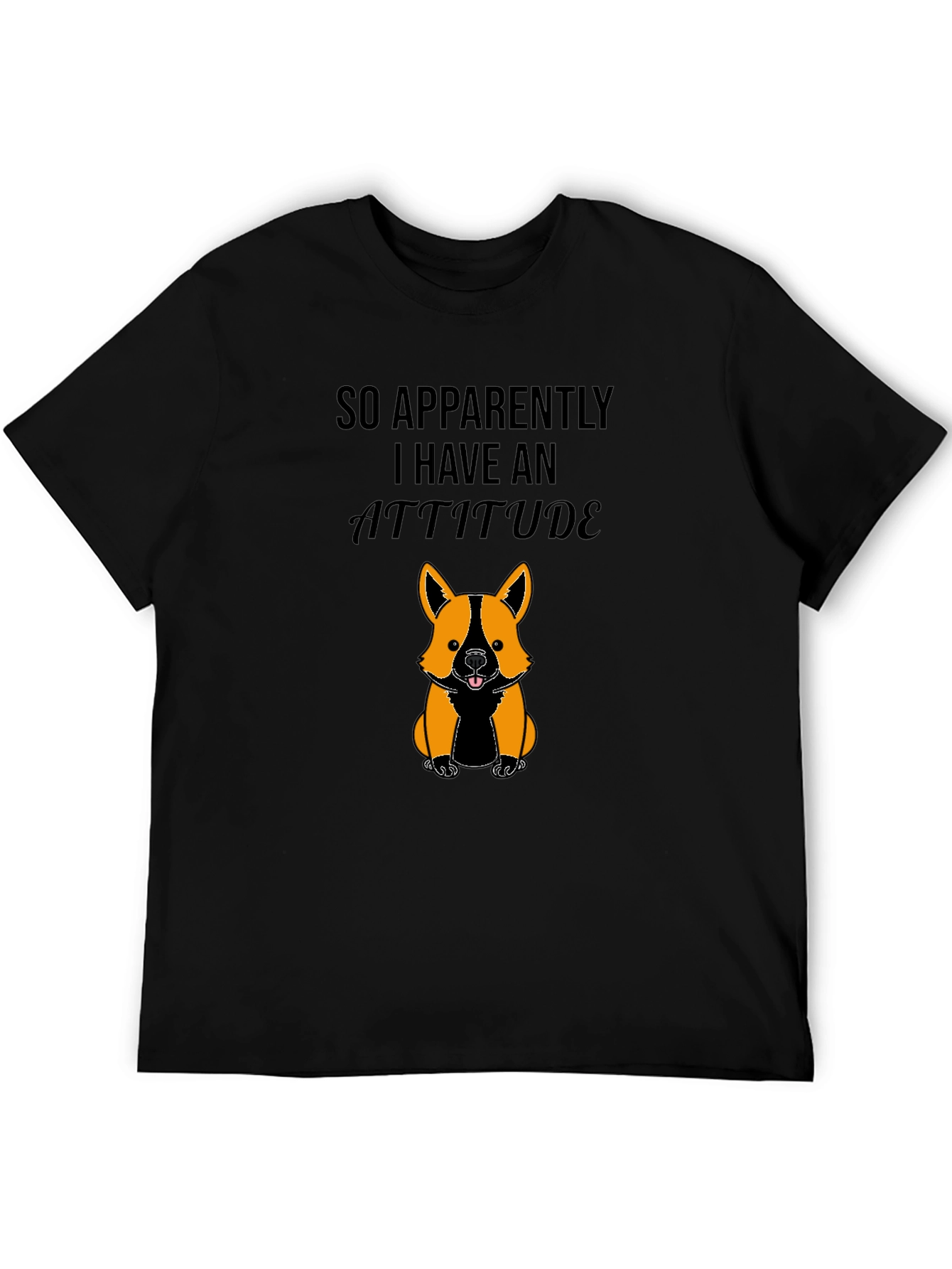 Attitude Dog Graphic Tee - Soft Cotton Casual Wear