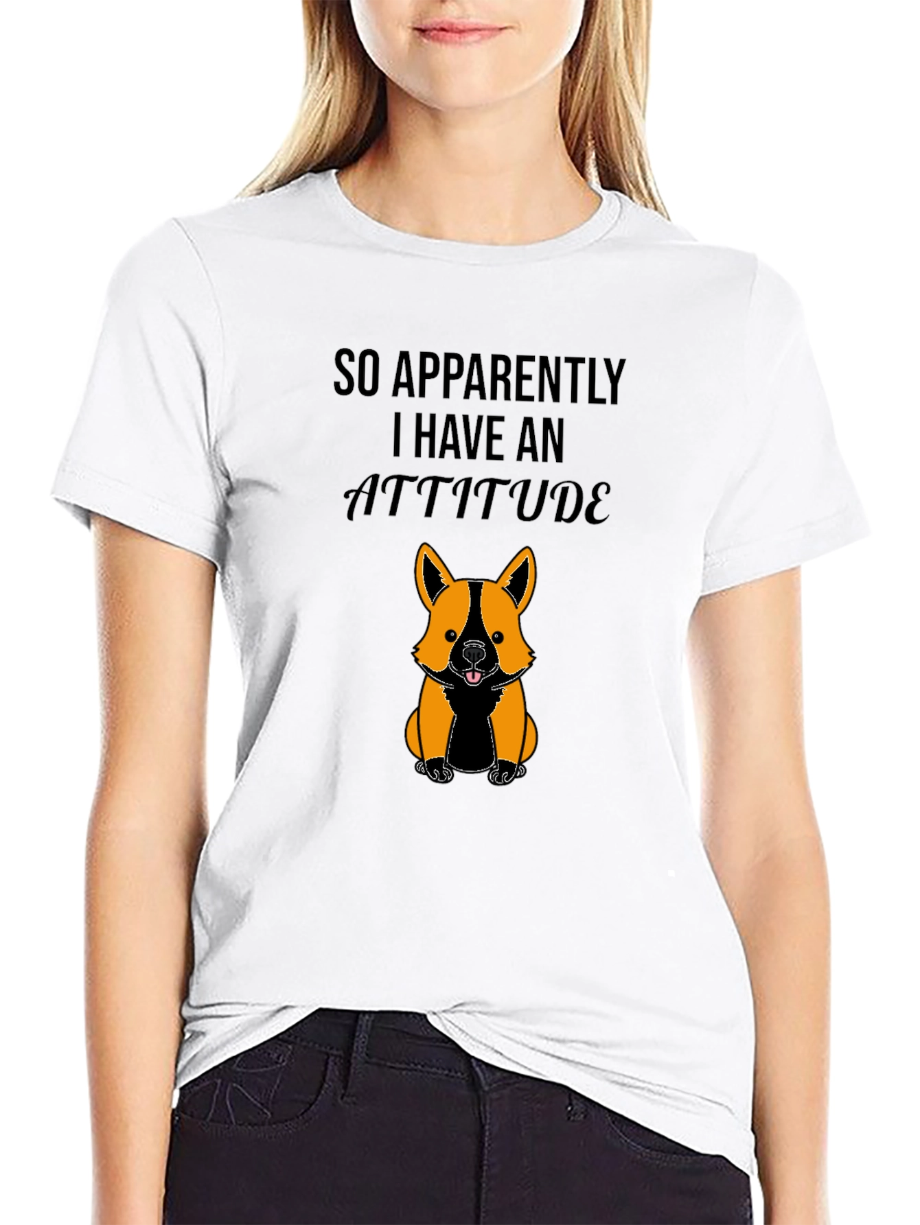 Attitude Dog Graphic Tee - Soft Cotton Casual Wear