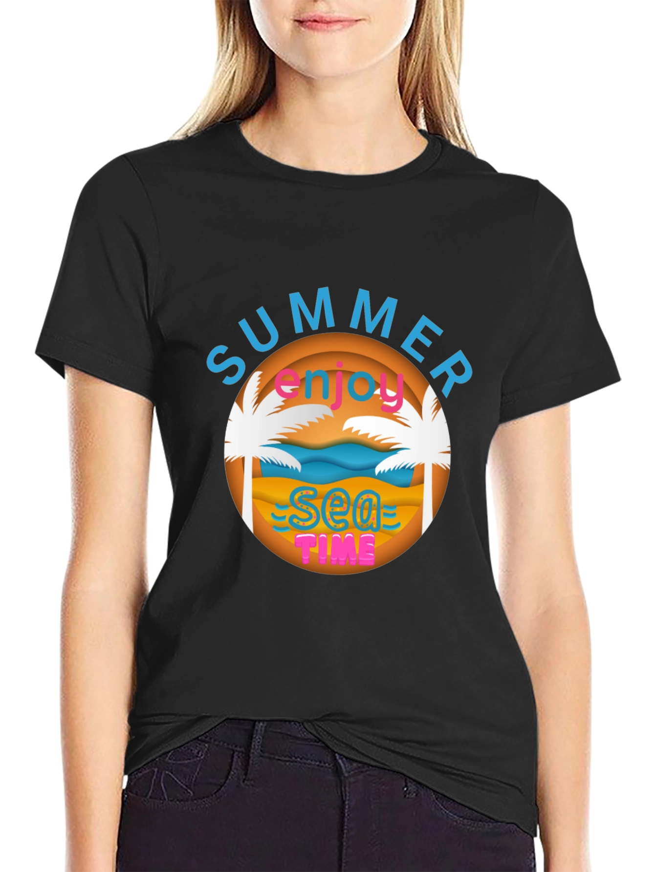 Summer Sea Time Graphic T-Shirt