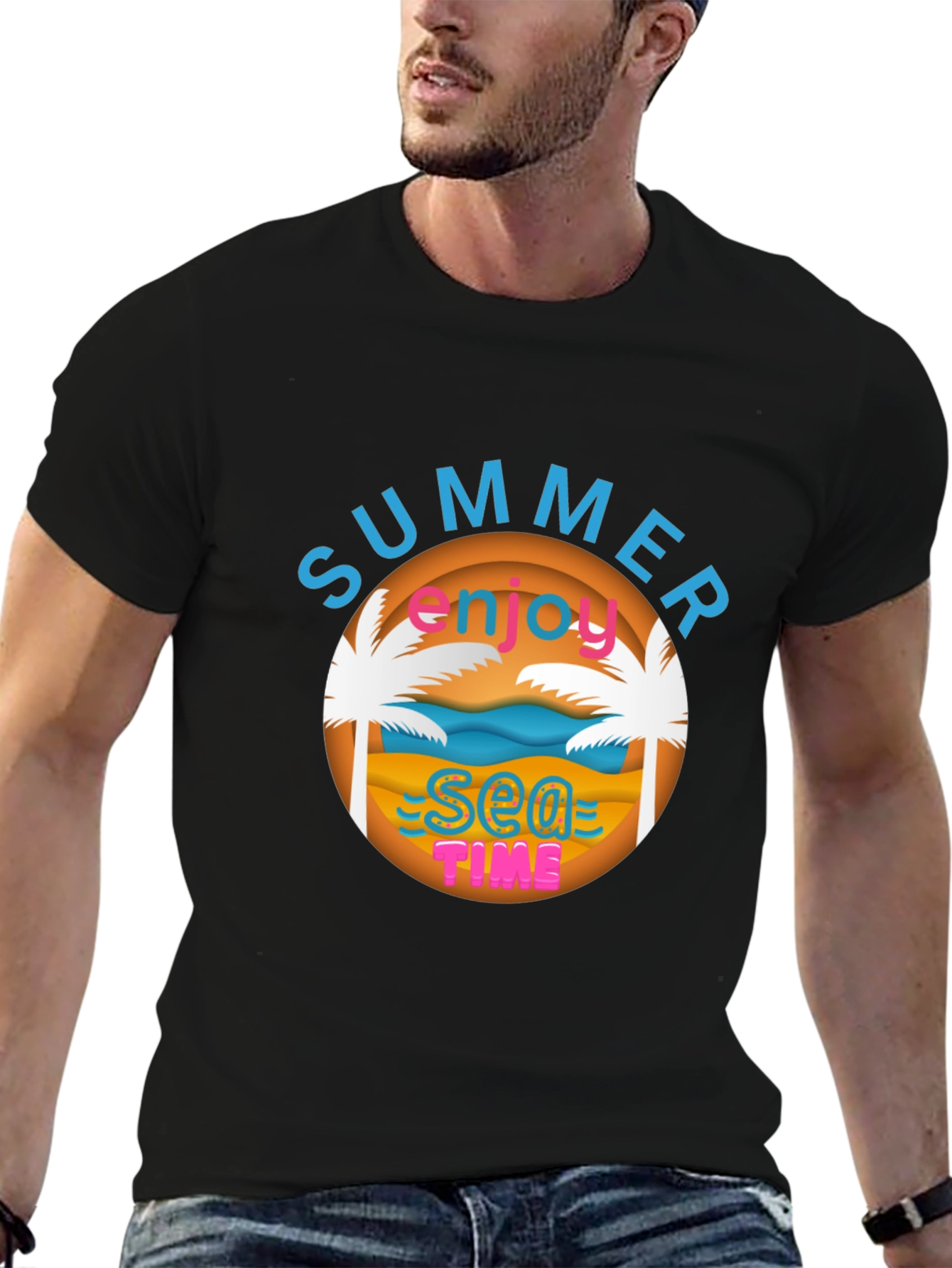 Summer Sea Time Graphic T-Shirt