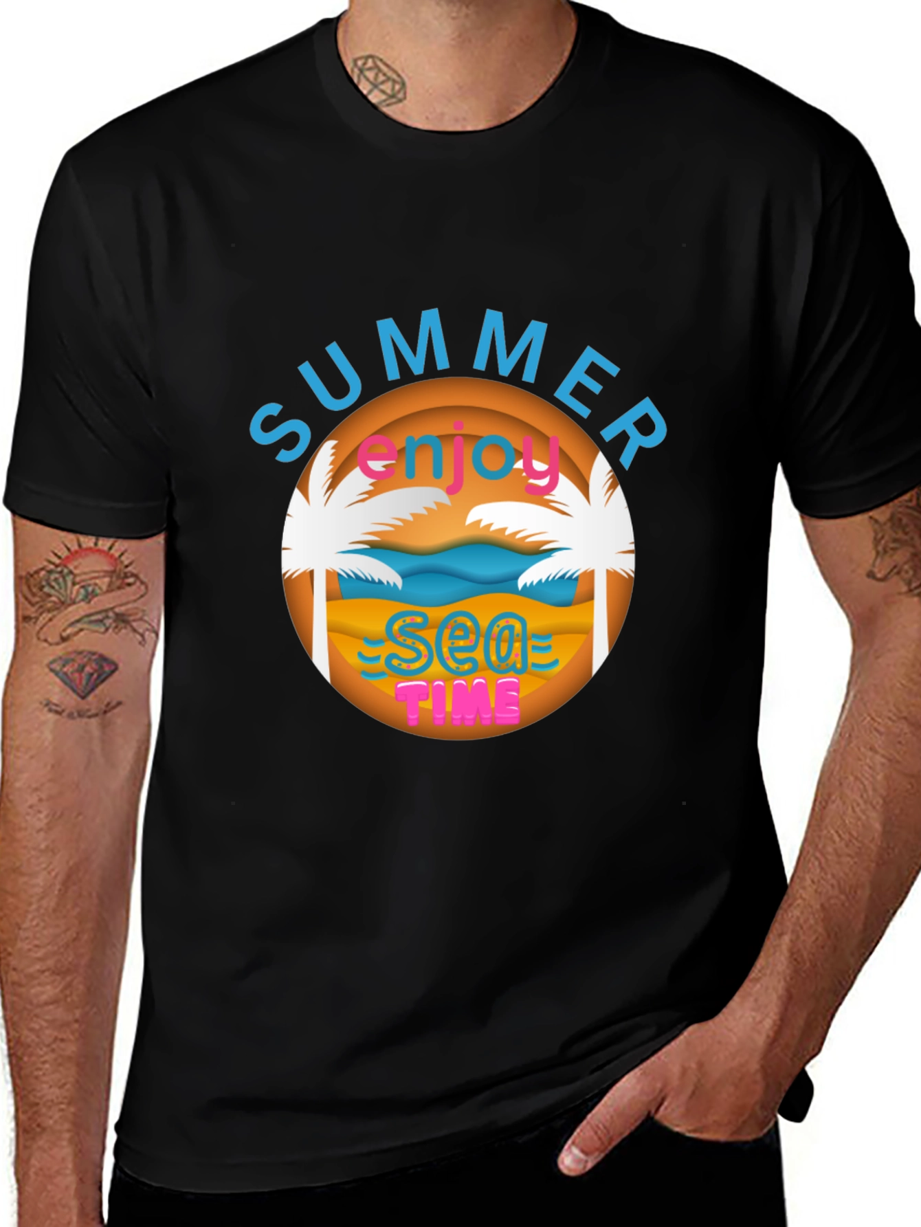 Summer Sea Time Graphic T-Shirt