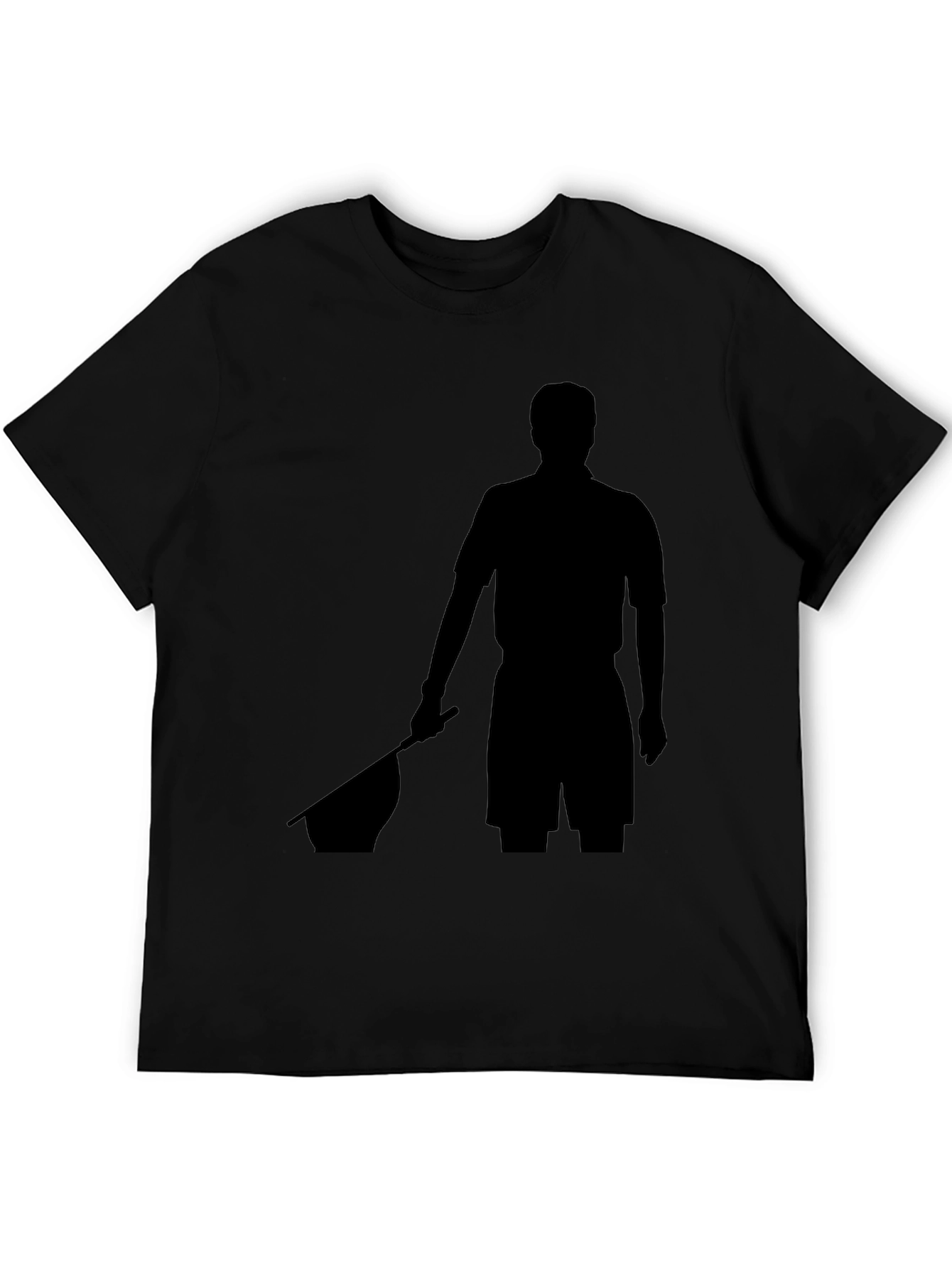Black T-Shirt with Silhouette Graphic