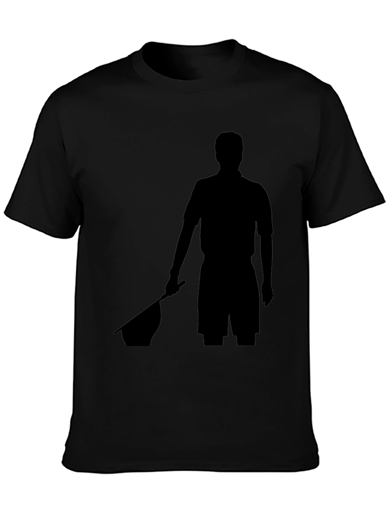 Black T-Shirt with Silhouette Graphic
