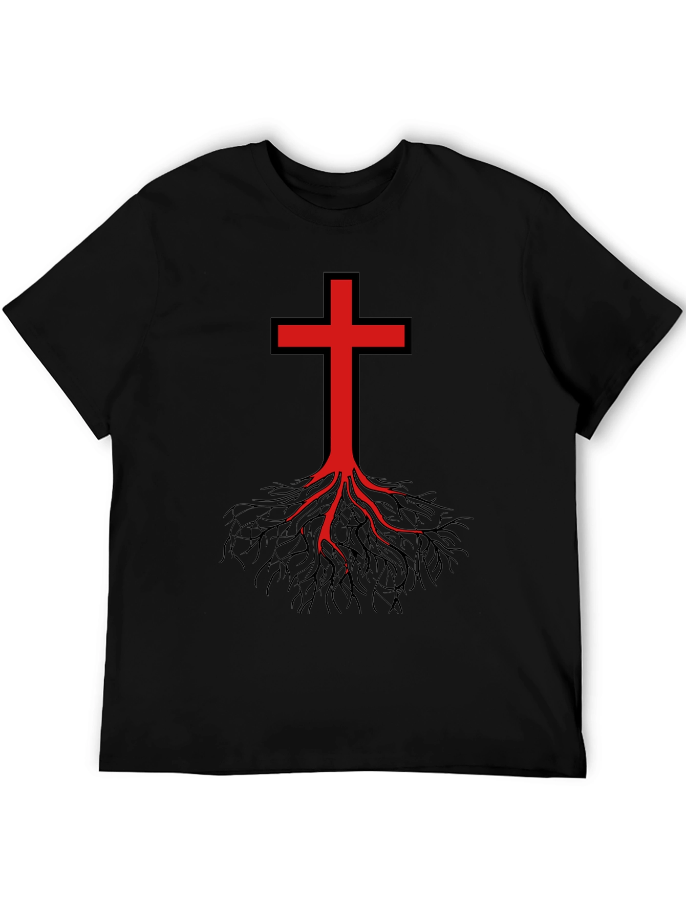 Rooted Cross Graphic T-Shirt - Stylish Christian Apparel