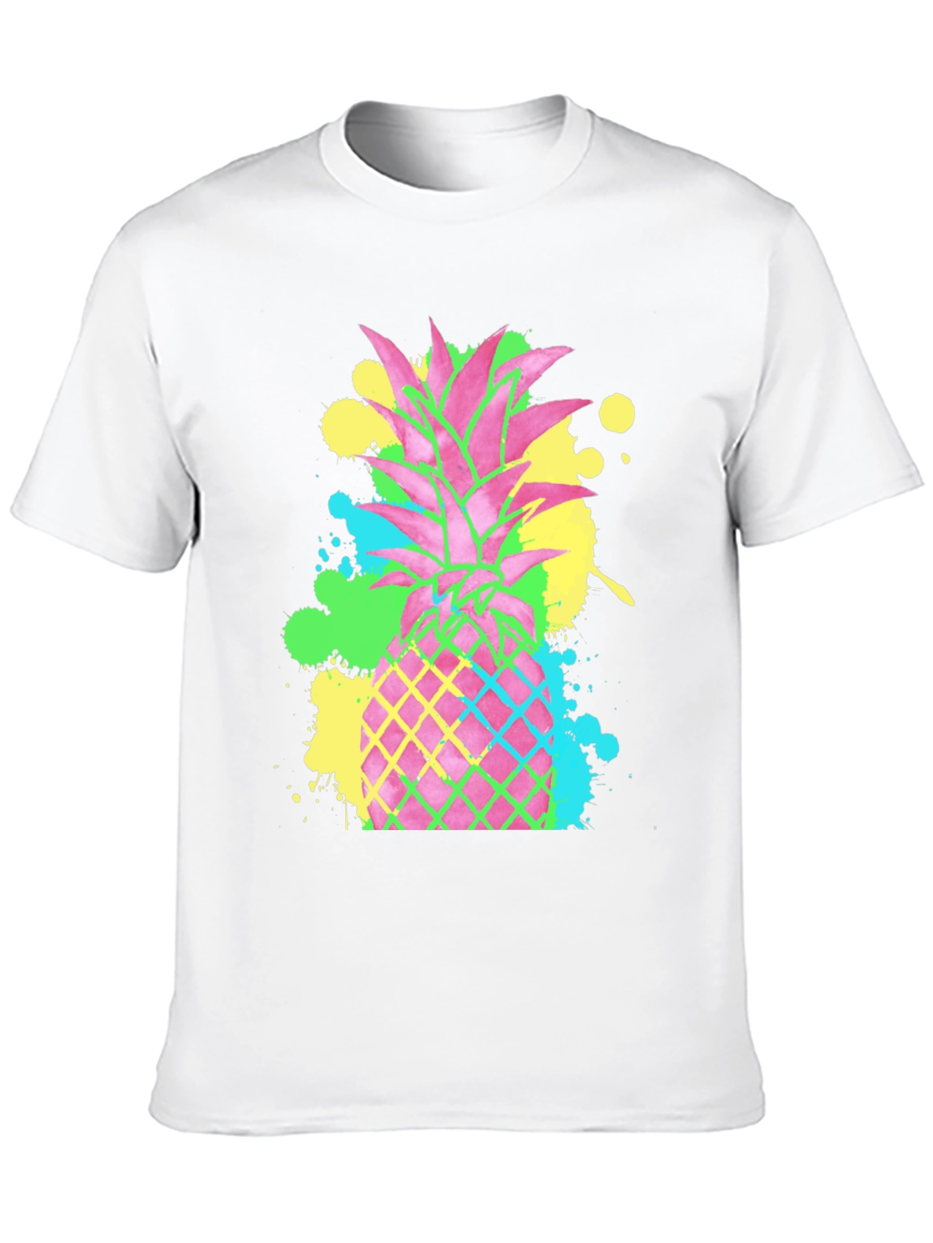Neon Pineapple Graphic T-Shirt