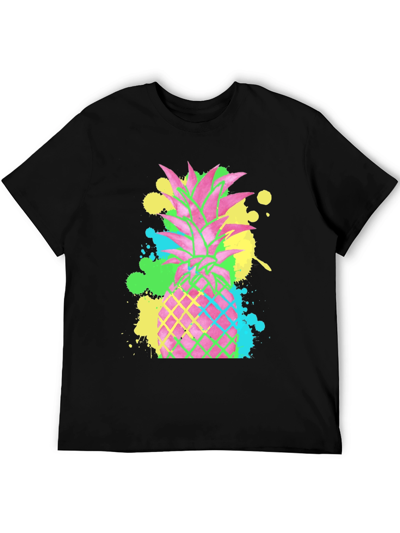 Neon Pineapple Graphic T-Shirt