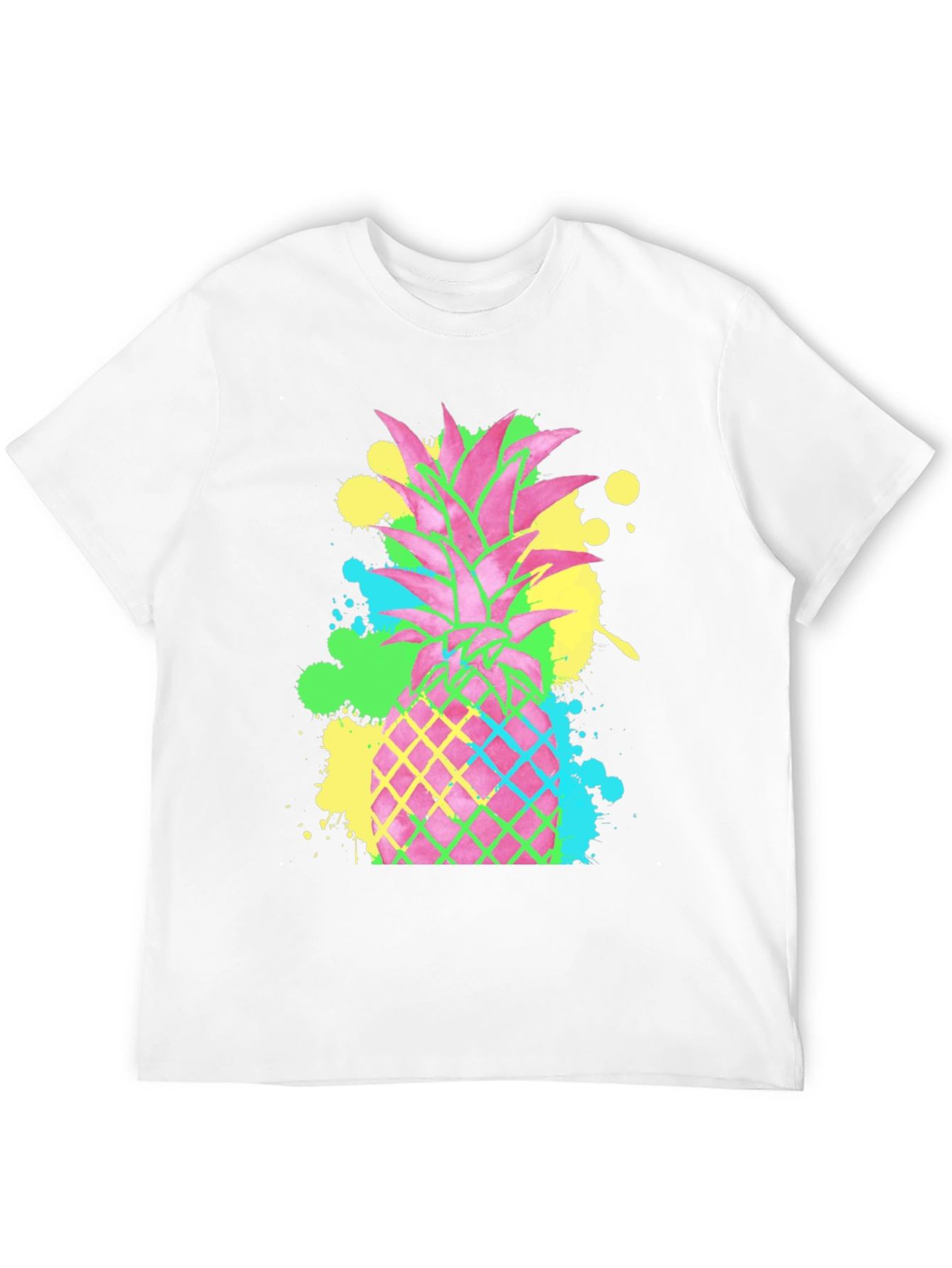 Neon Pineapple Graphic T-Shirt