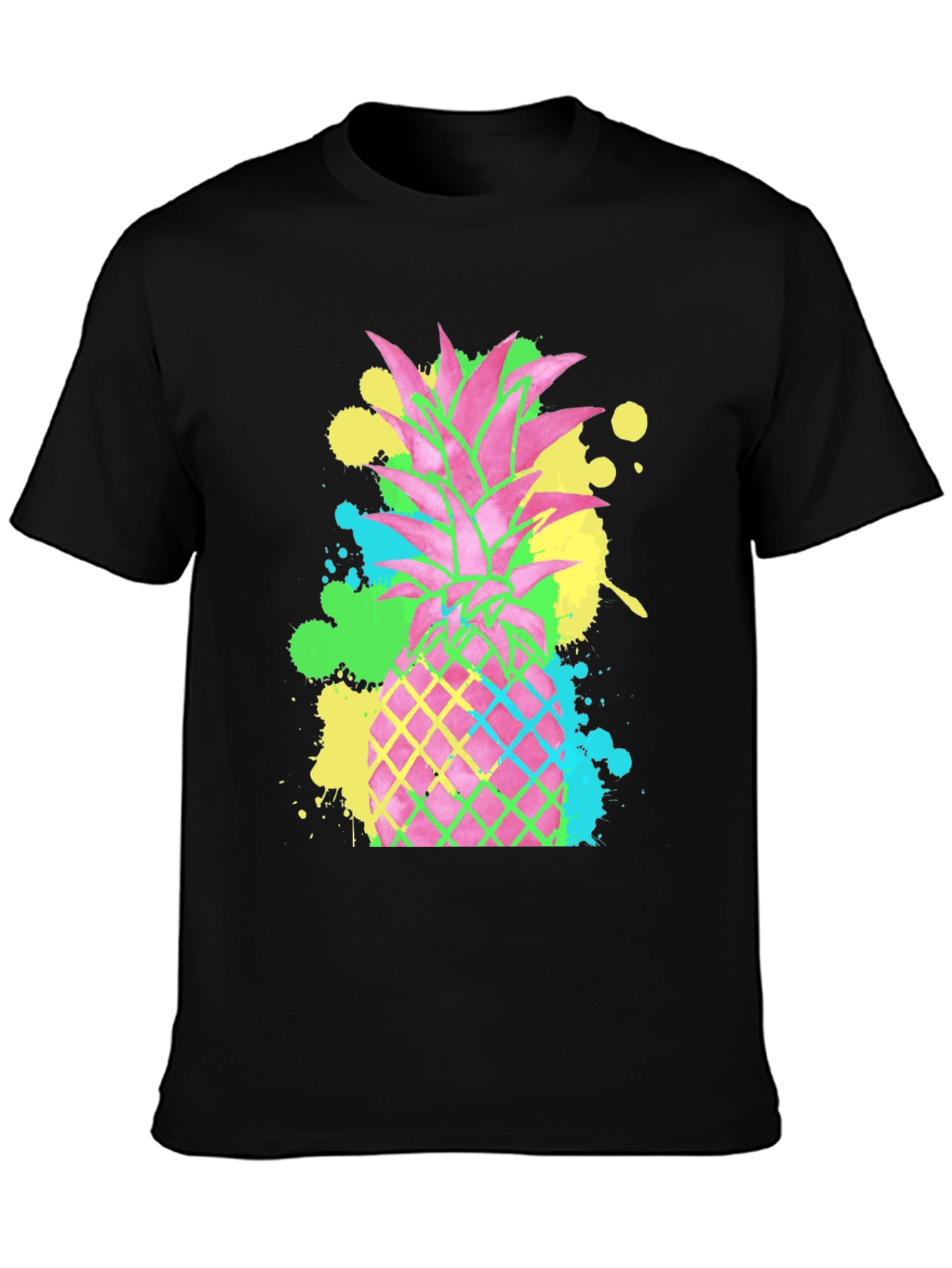 Neon Pineapple Graphic T-Shirt