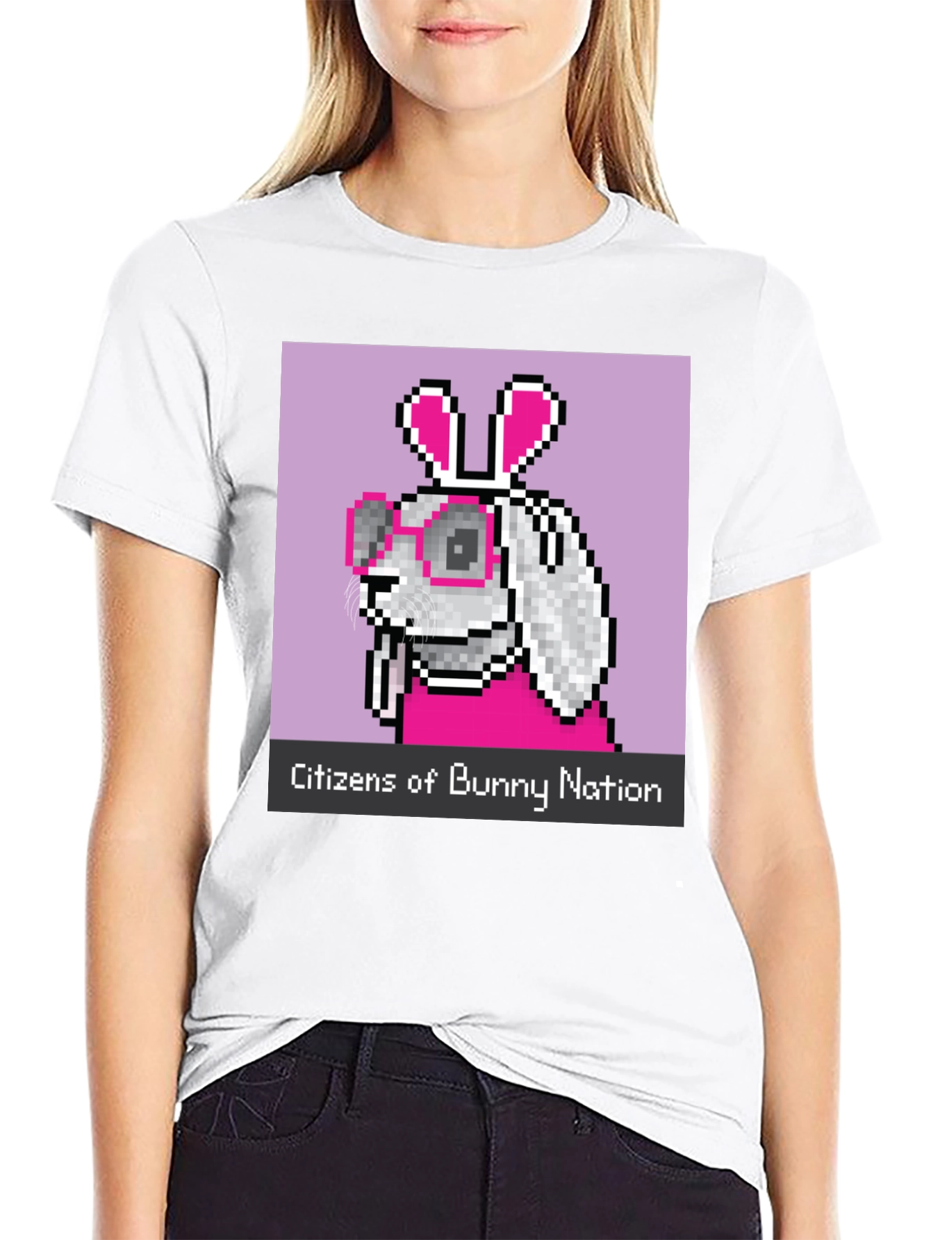 Citizens of Bunny Nation Pixel Art T-Shirt