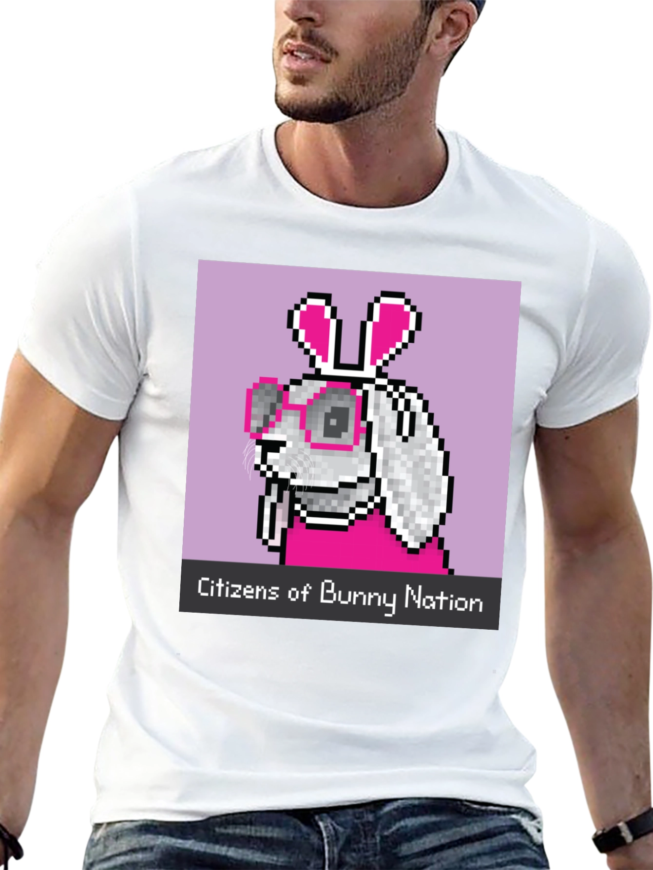 Citizens of Bunny Nation Pixel Art T-Shirt