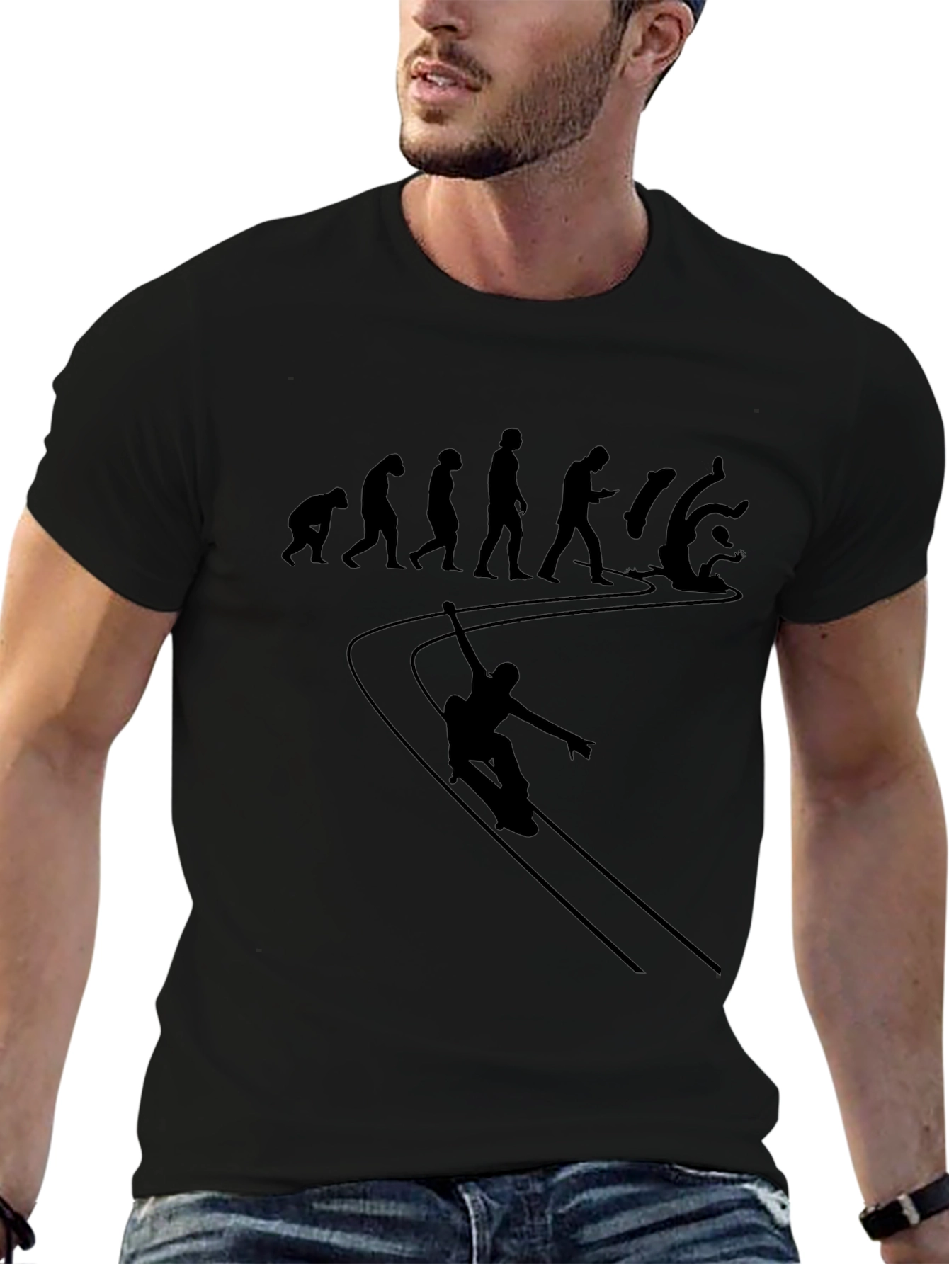 Evolution of a Skateboarder T-Shirt