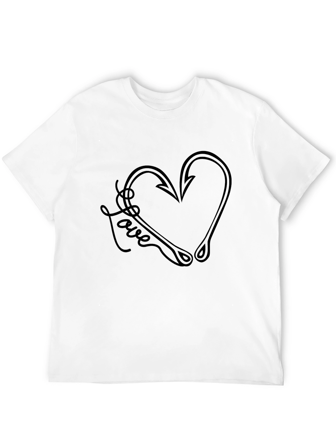 Fishing Hook Heart Love T-Shirt