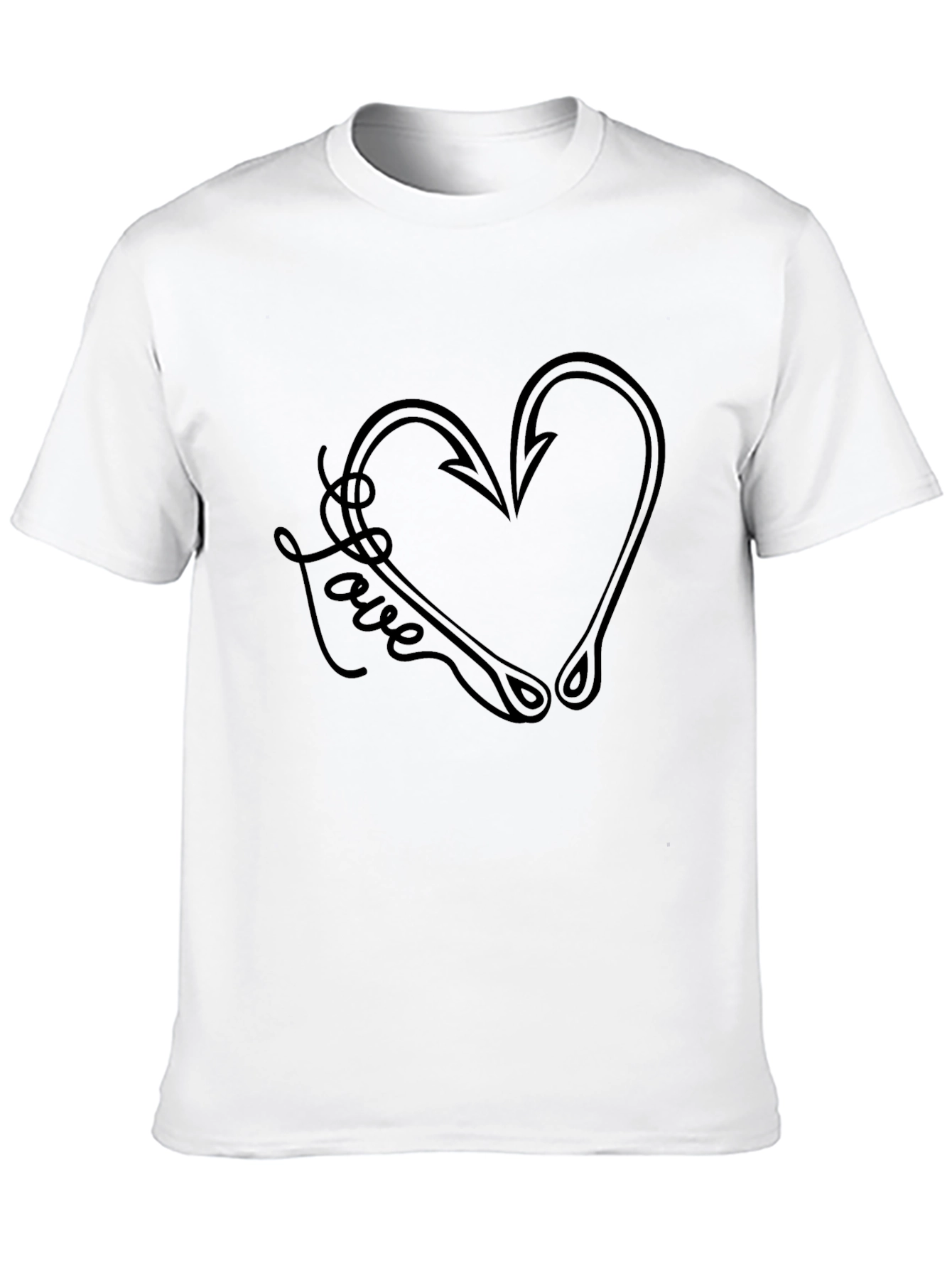 Fishing Hook Heart Love T-Shirt