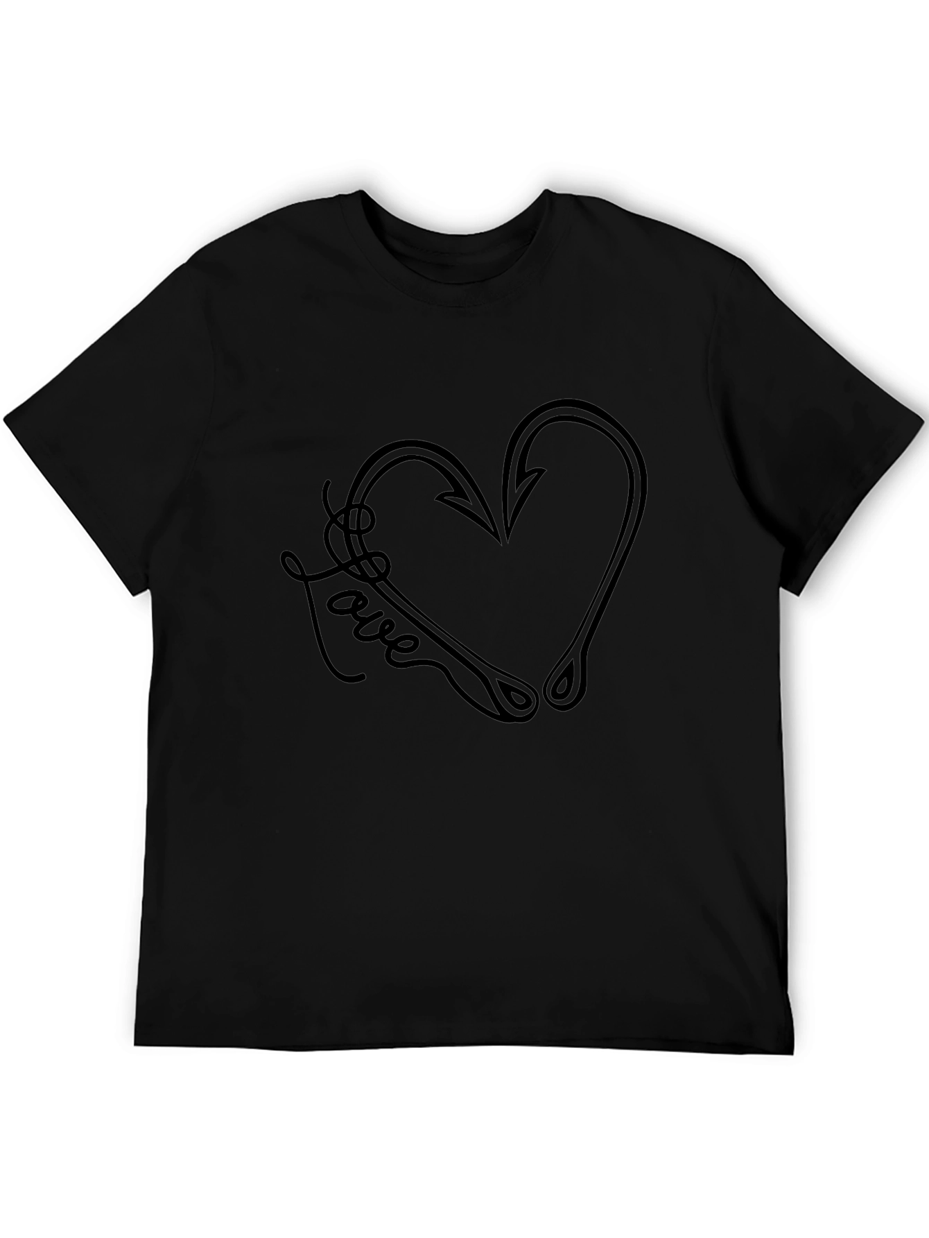 Fishing Hook Heart Love T-Shirt