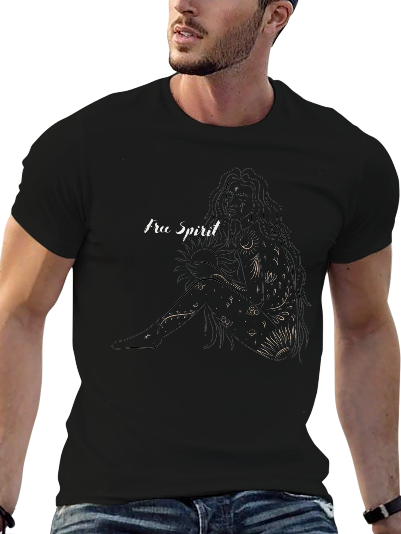Free Spirit Graphic T-Shirt - Black