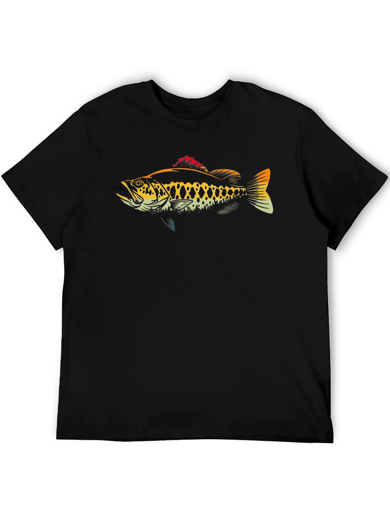 Bass Fish Graphic T-Shirt - Anglers Tee