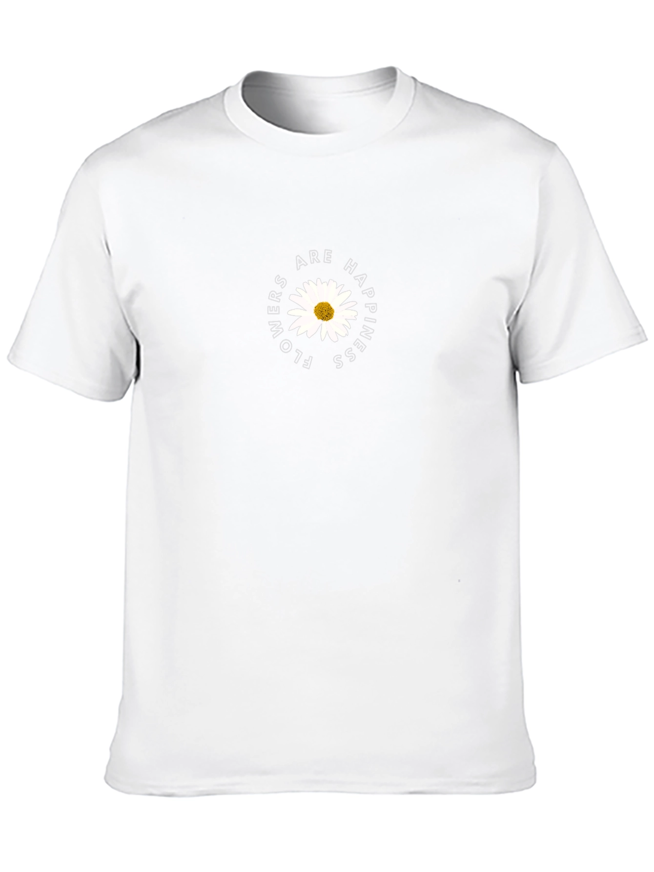 Flowers are Happiness Tee - Black Unisex