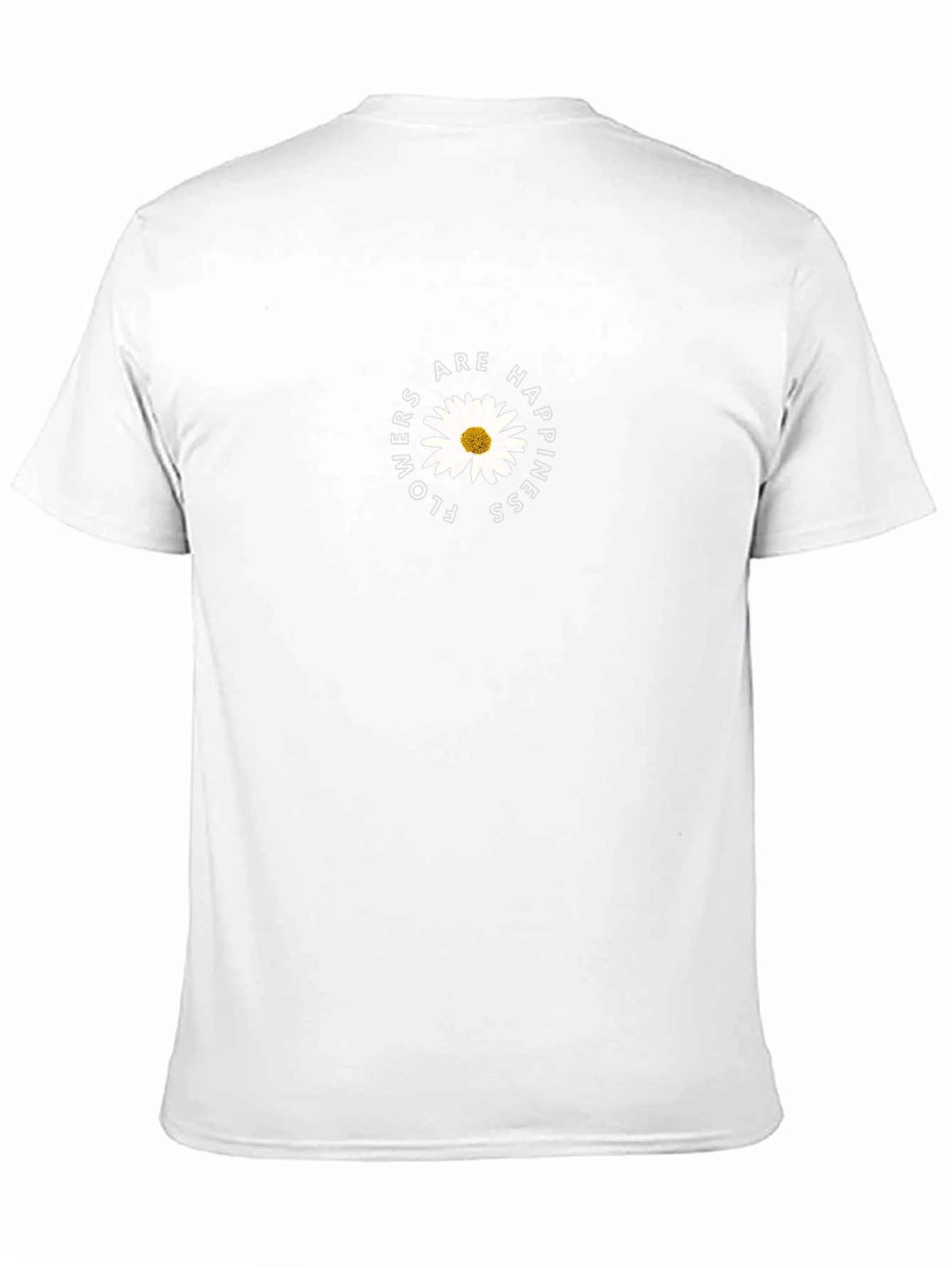 Flowers are Happiness Tee - Black Unisex
