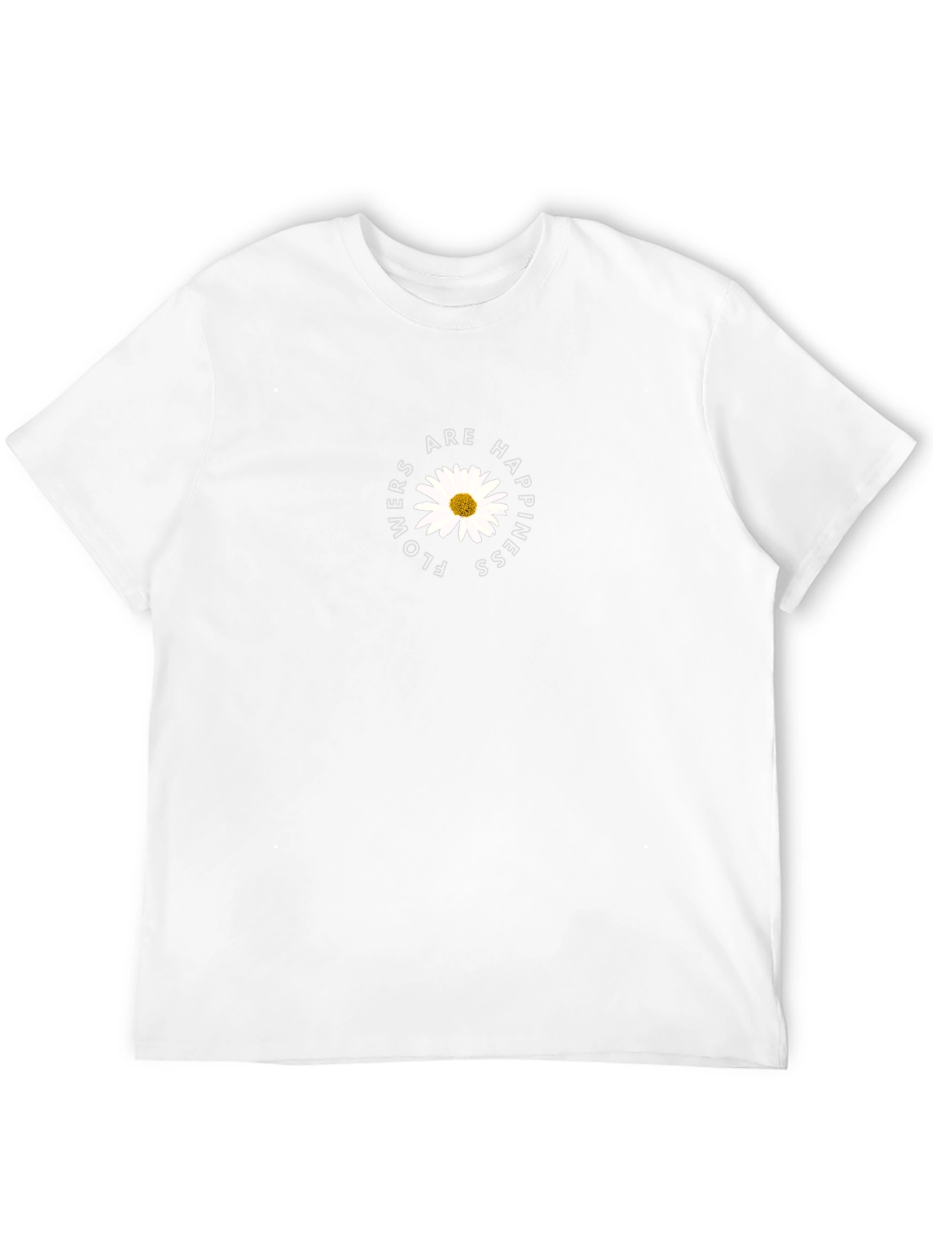 Flowers are Happiness Tee - Black Unisex