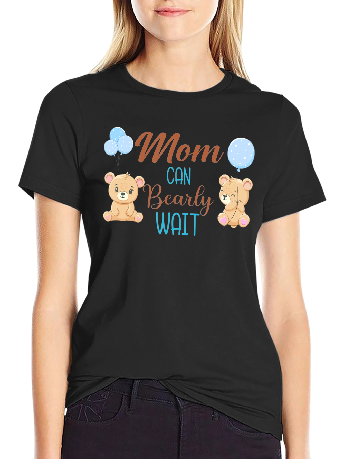 Mom Can Bearly Wait Baby Shower T-Shirt