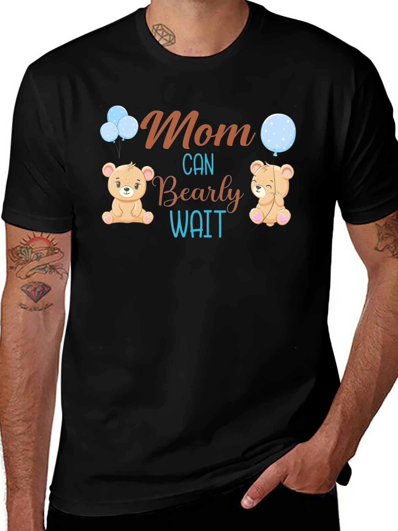 Mom Can Bearly Wait Baby Shower T-Shirt
