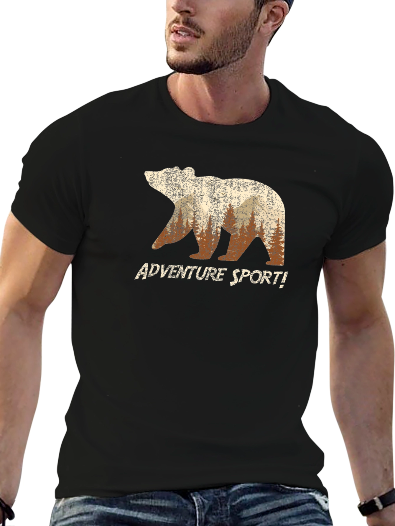 Adventure Sport Bear Graphic T-Shirt