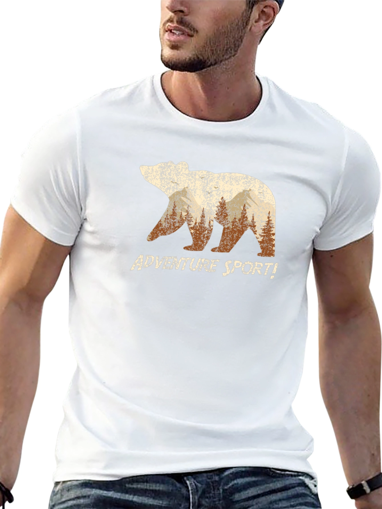 Adventure Sport Bear Graphic T-Shirt