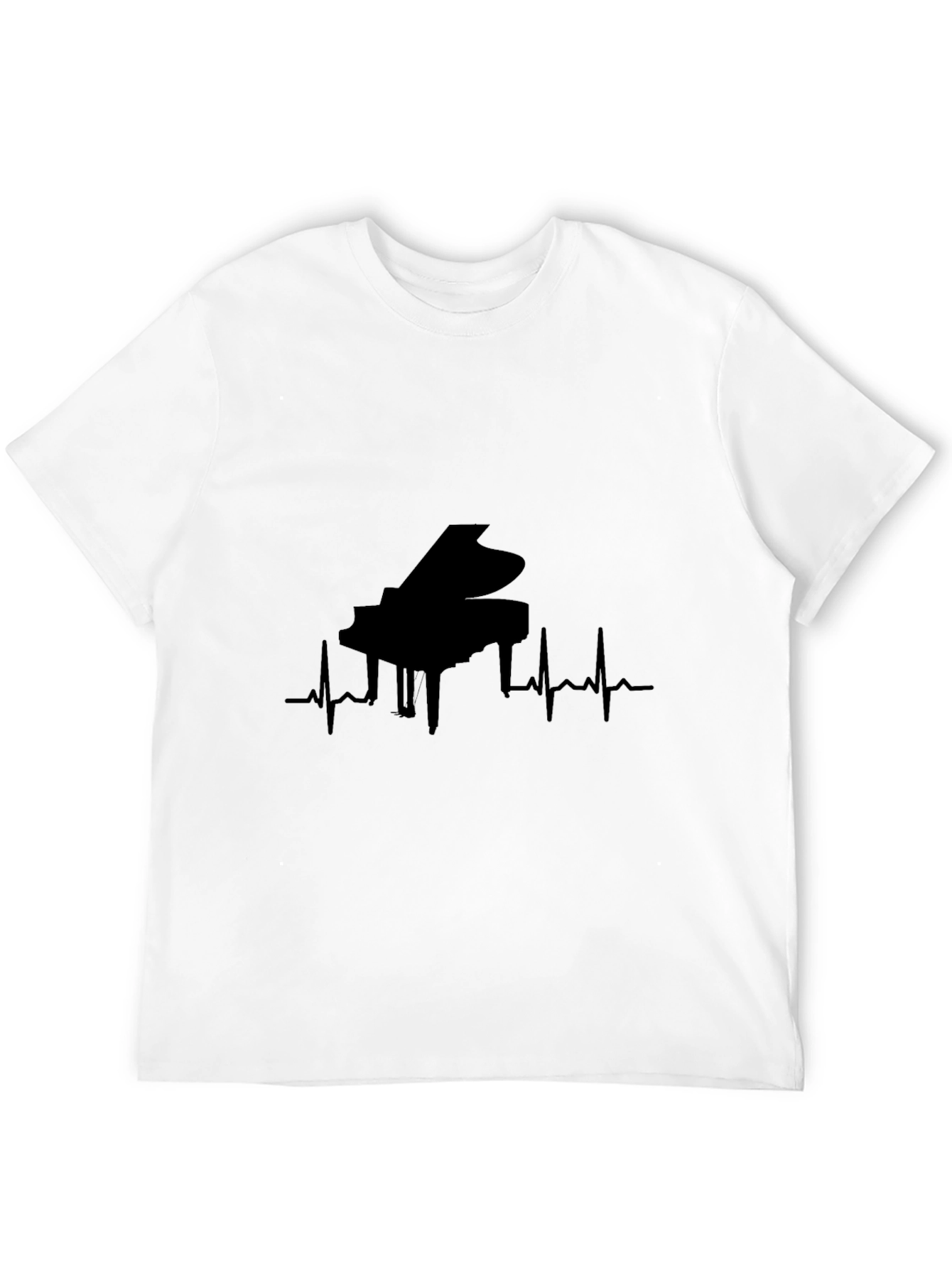 Piano Heartbeat Graphic T-Shirt