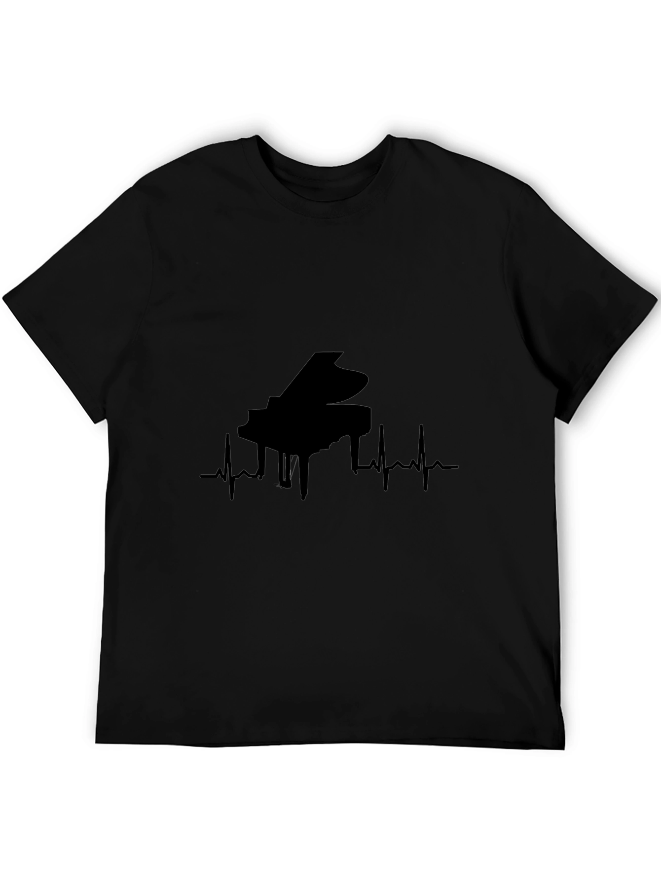 Piano Heartbeat Graphic T-Shirt