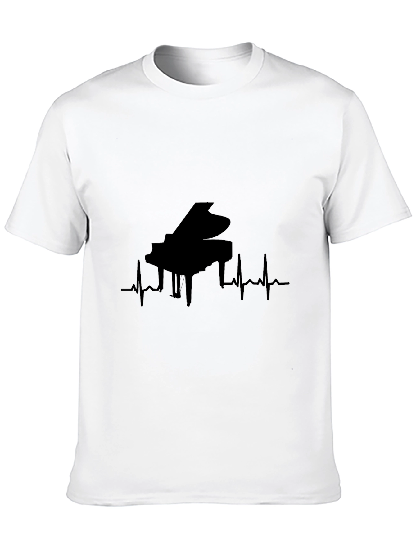 Piano Heartbeat Graphic T-Shirt