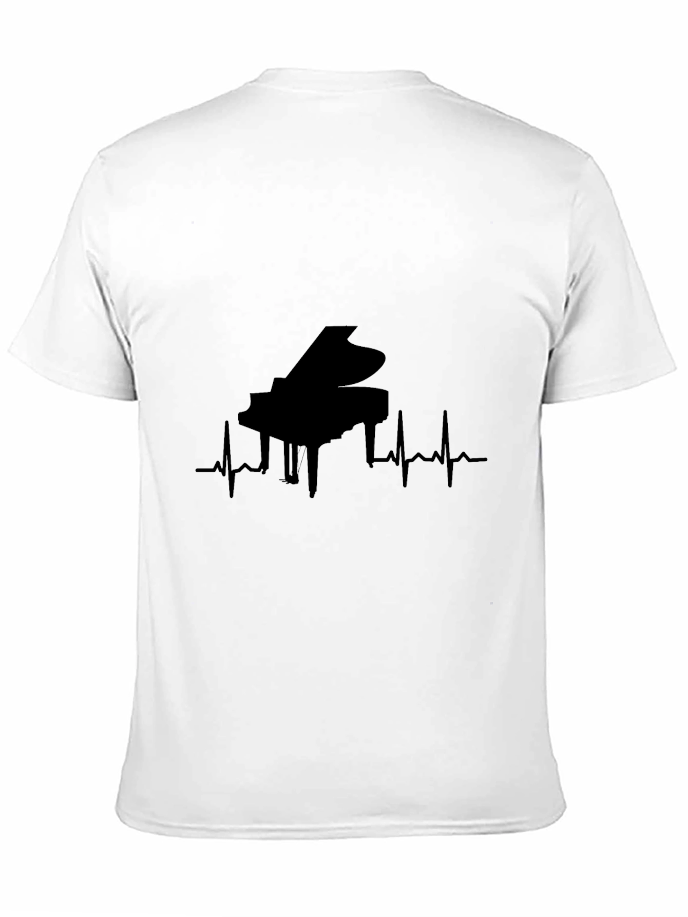 Piano Heartbeat Graphic T-Shirt