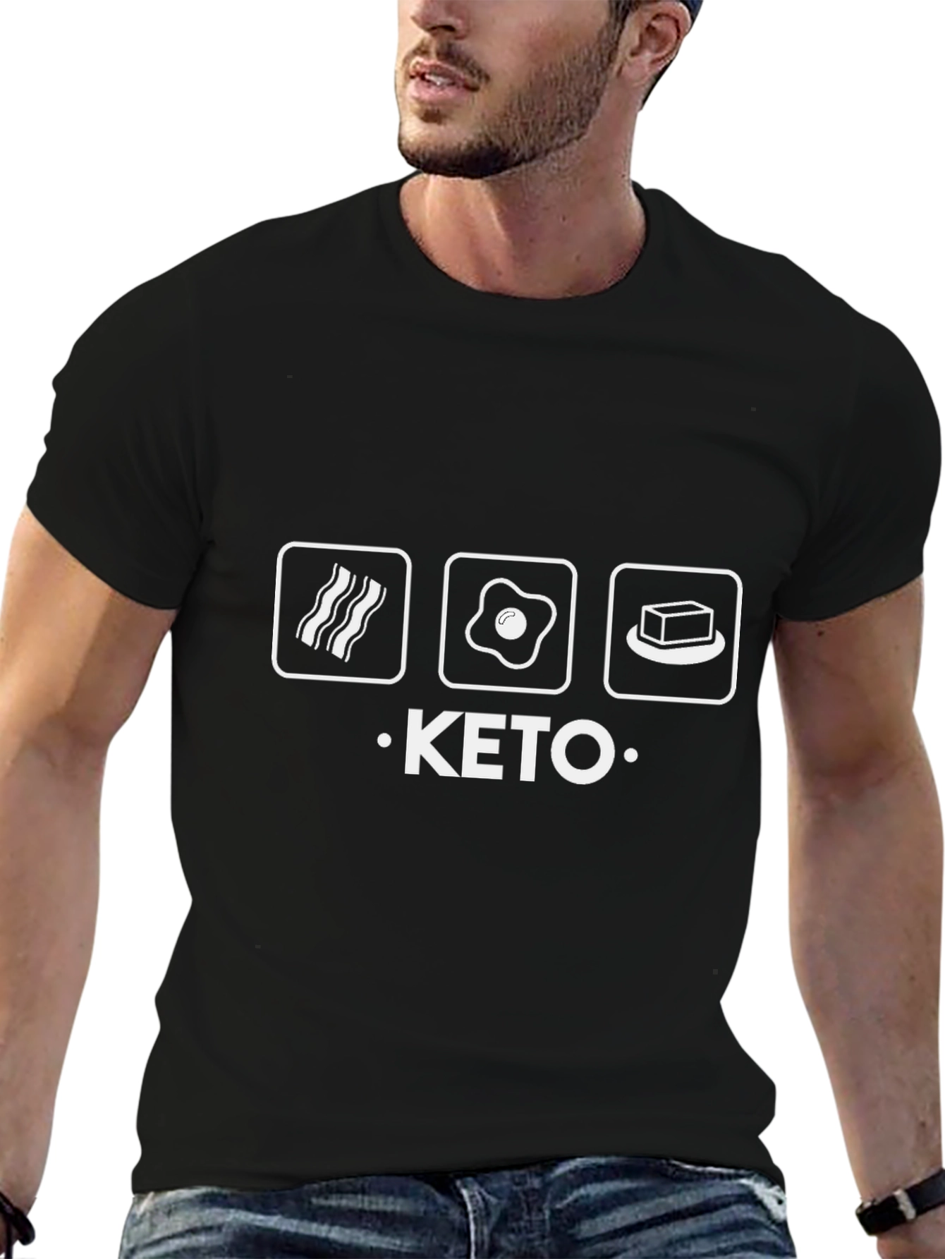 Keto Diet T-Shirt Bacon Egg Butter Funny Tee
