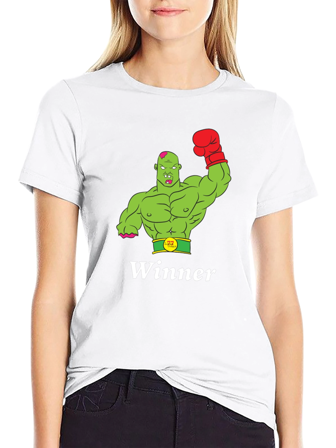 Winner Zombie Boxer Graphic Tee - Black
