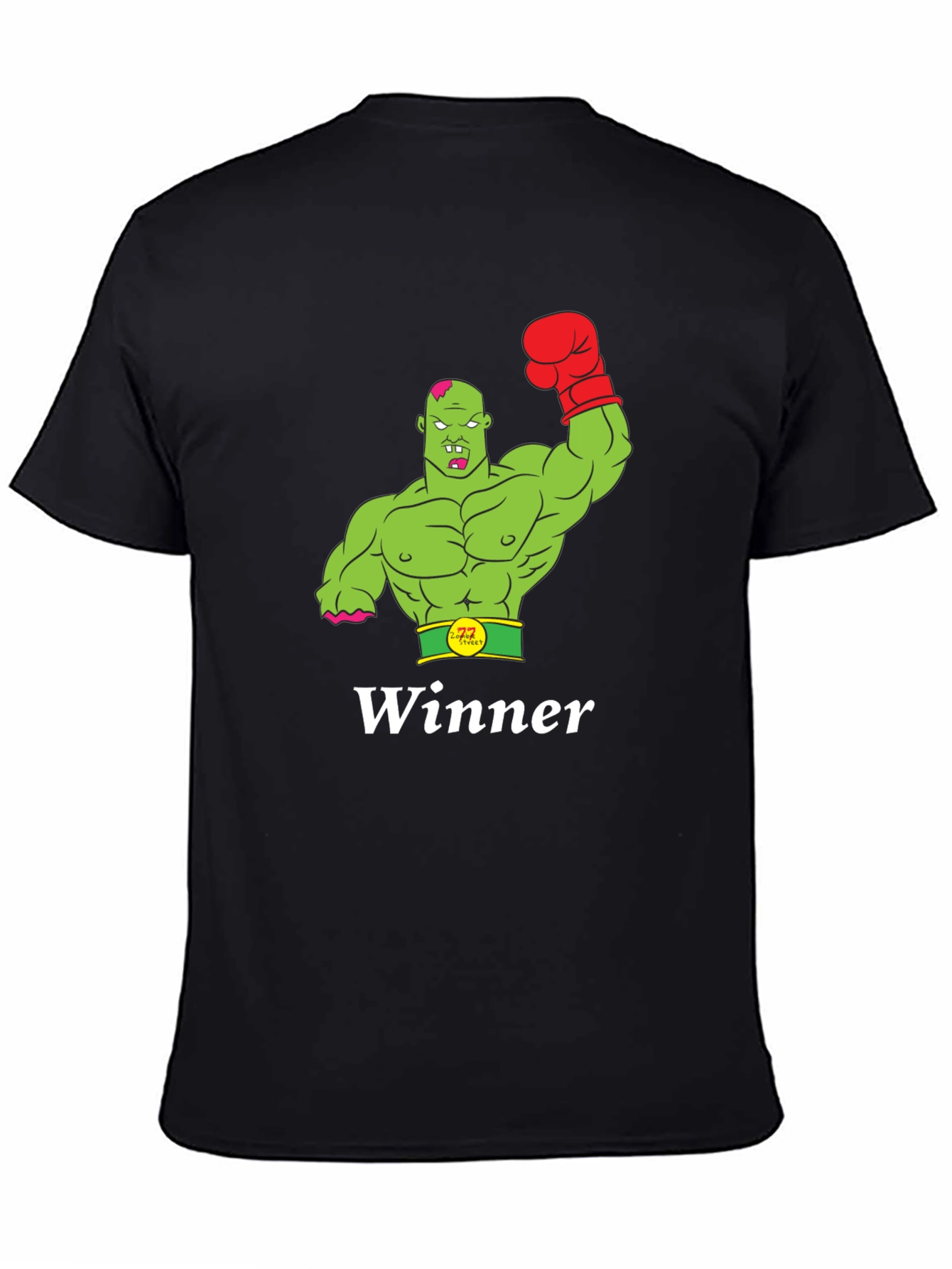Winner Zombie Boxer Graphic Tee - Black