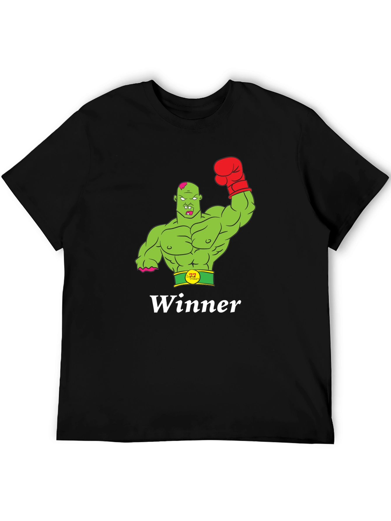 Winner Zombie Boxer Graphic Tee - Black