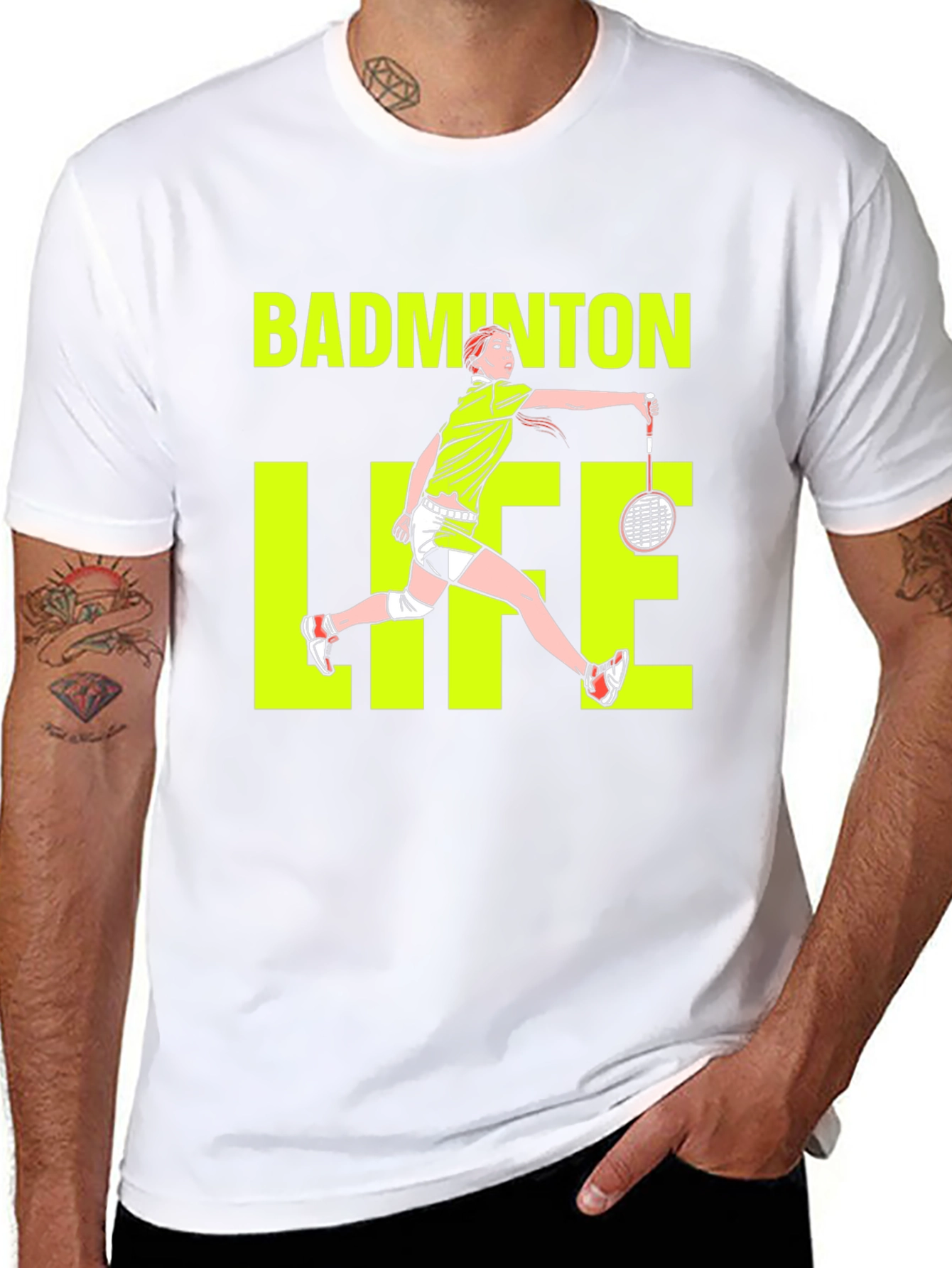 Badminton Life Graphic Tee - Sports Enthusiast T-Shirt
