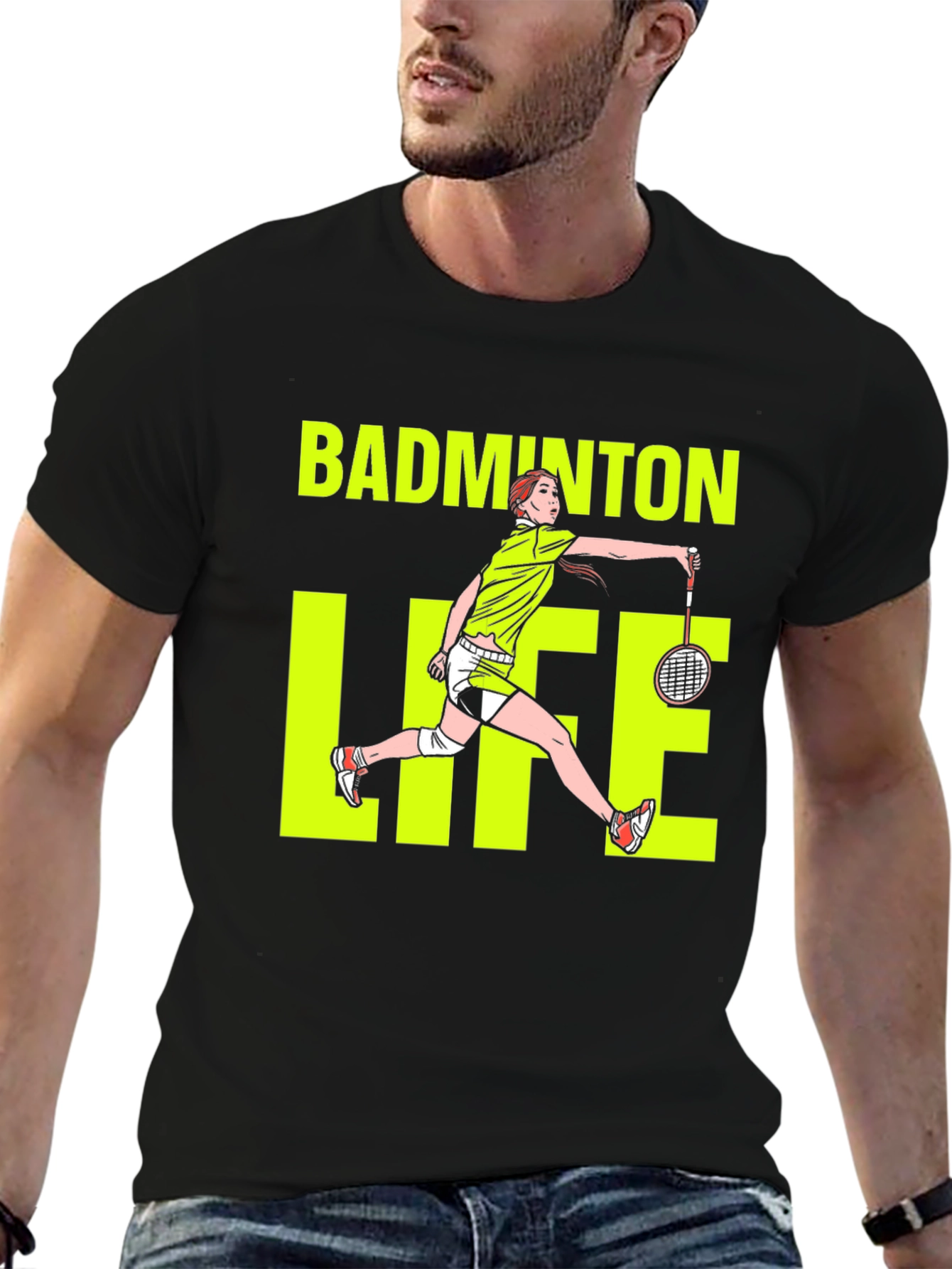 Badminton Life Graphic Tee - Sports Enthusiast T-Shirt