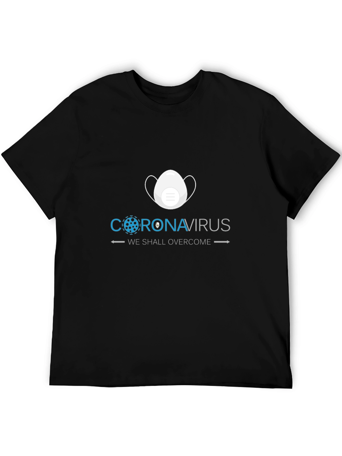 Coronavirus We Shall Overcome Black T-Shirt