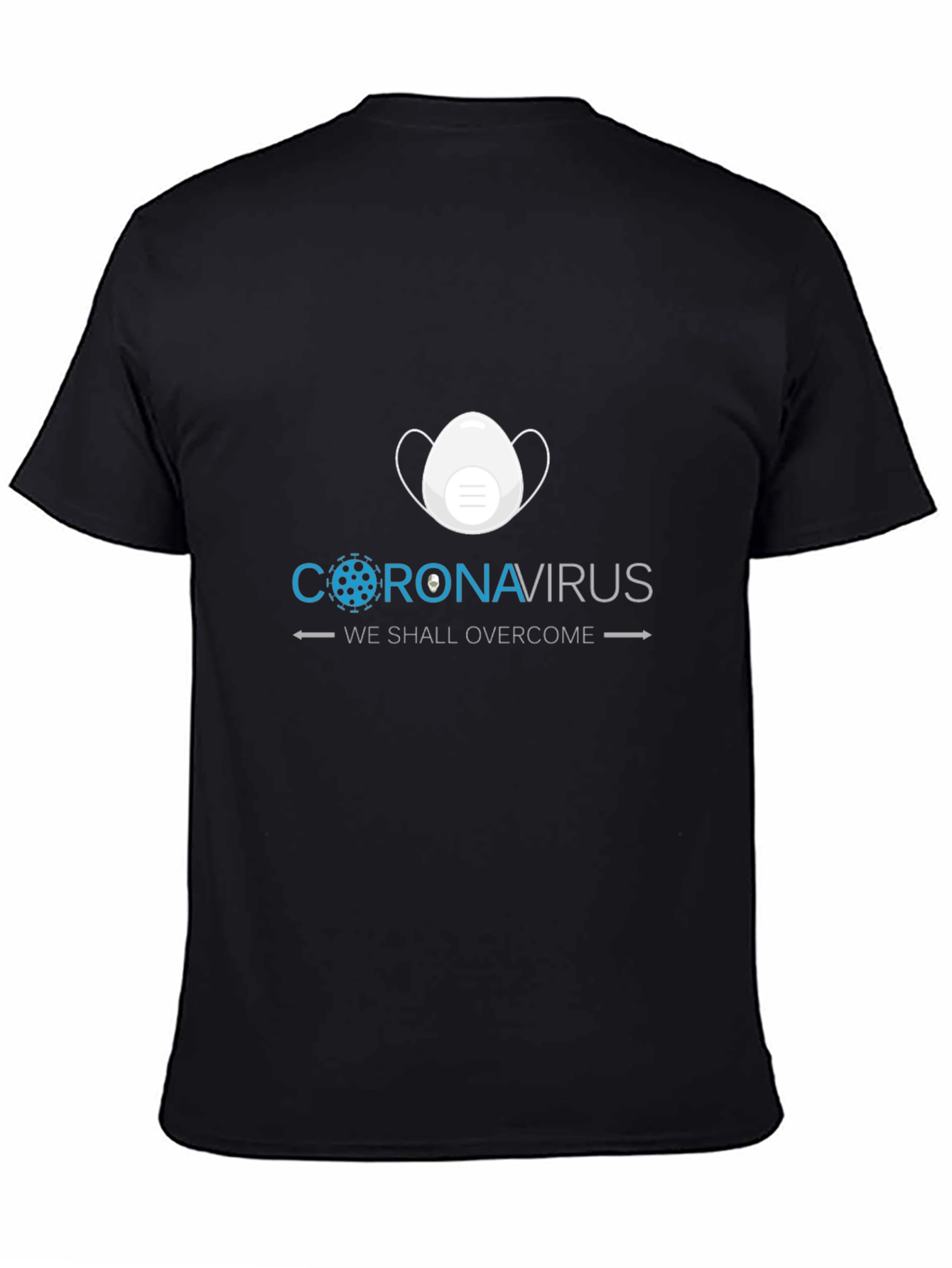 Coronavirus We Shall Overcome Black T-Shirt