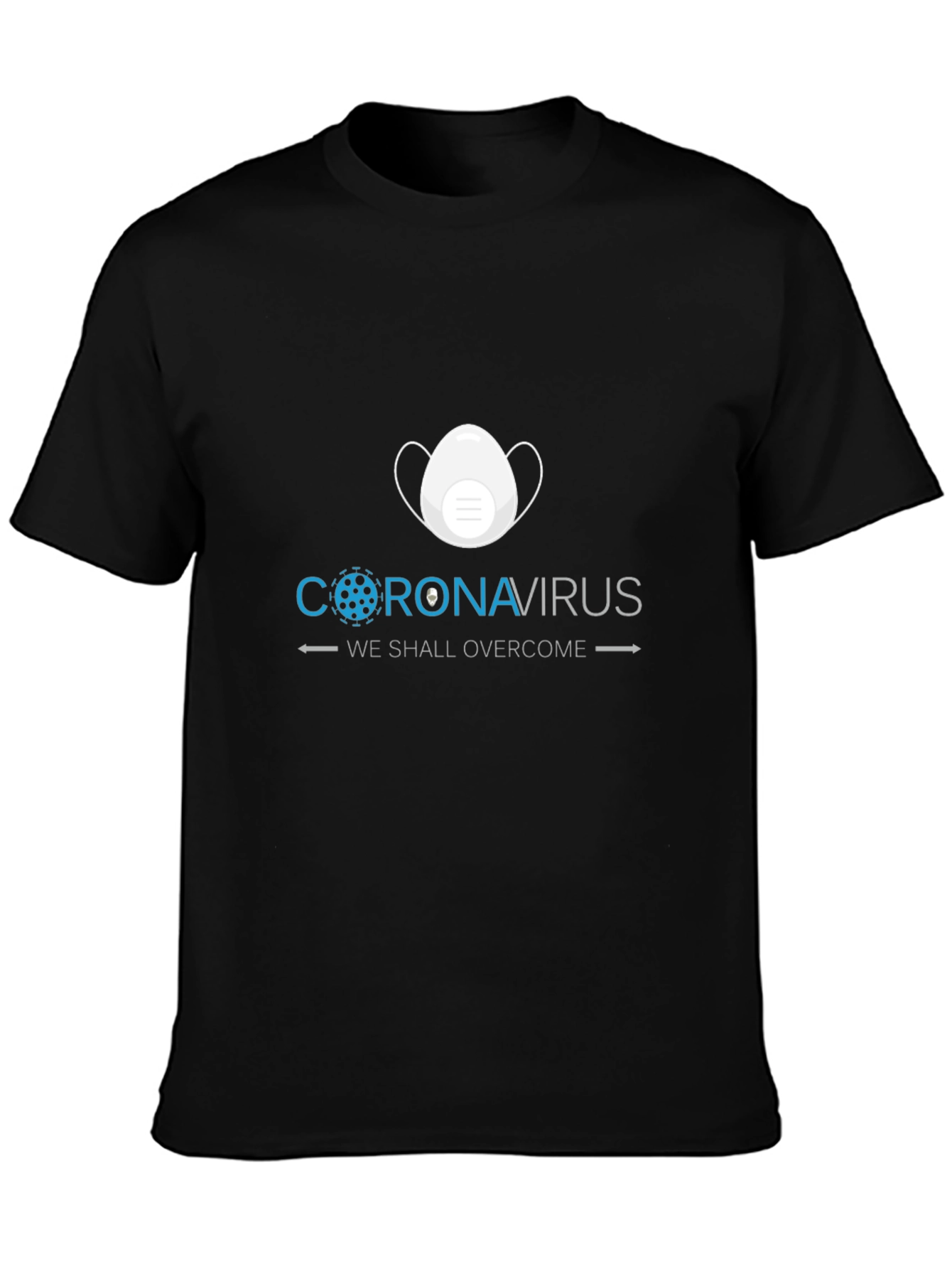 Coronavirus We Shall Overcome Black T-Shirt