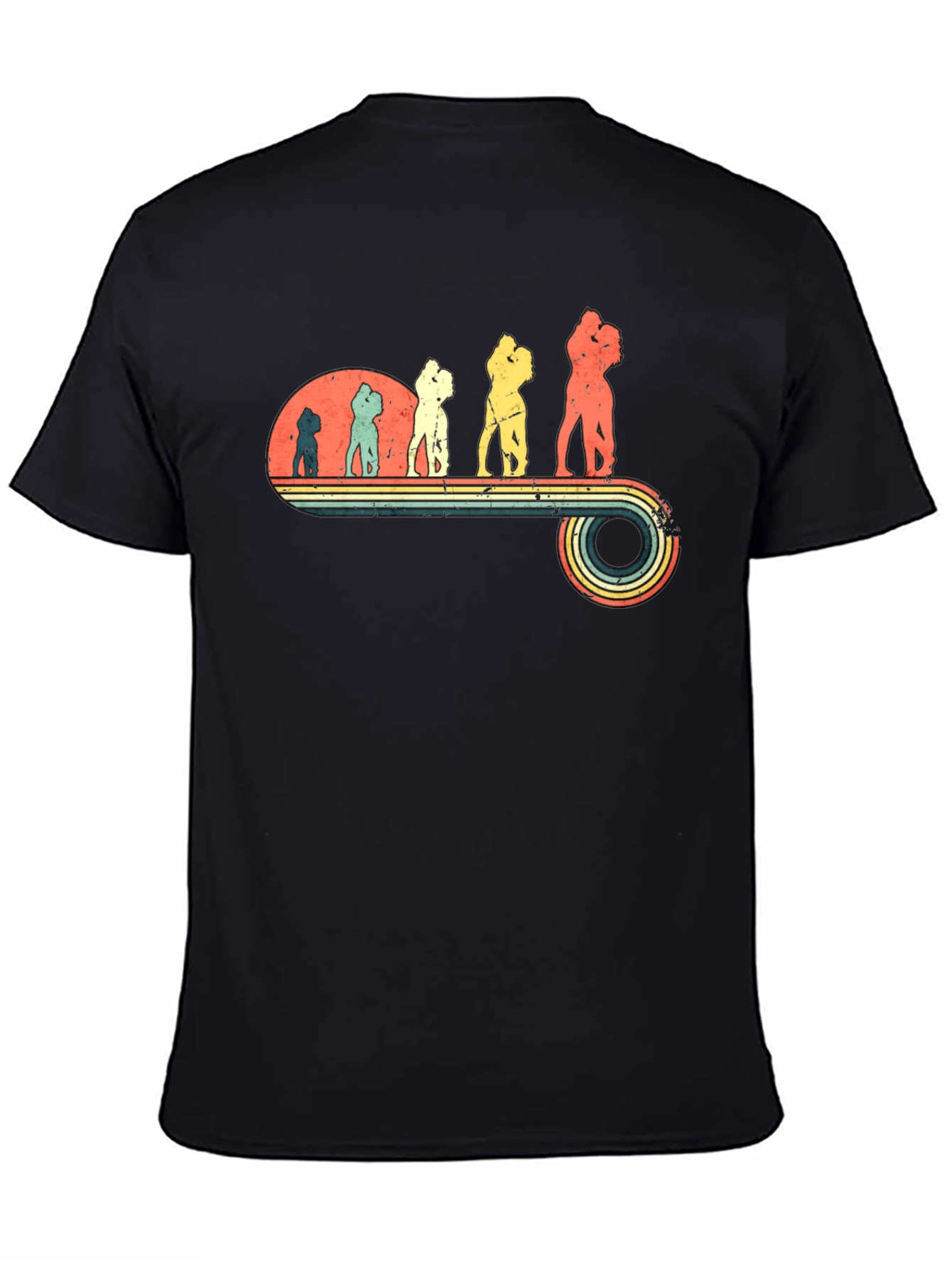 Retro Evolution of Love Black Tee